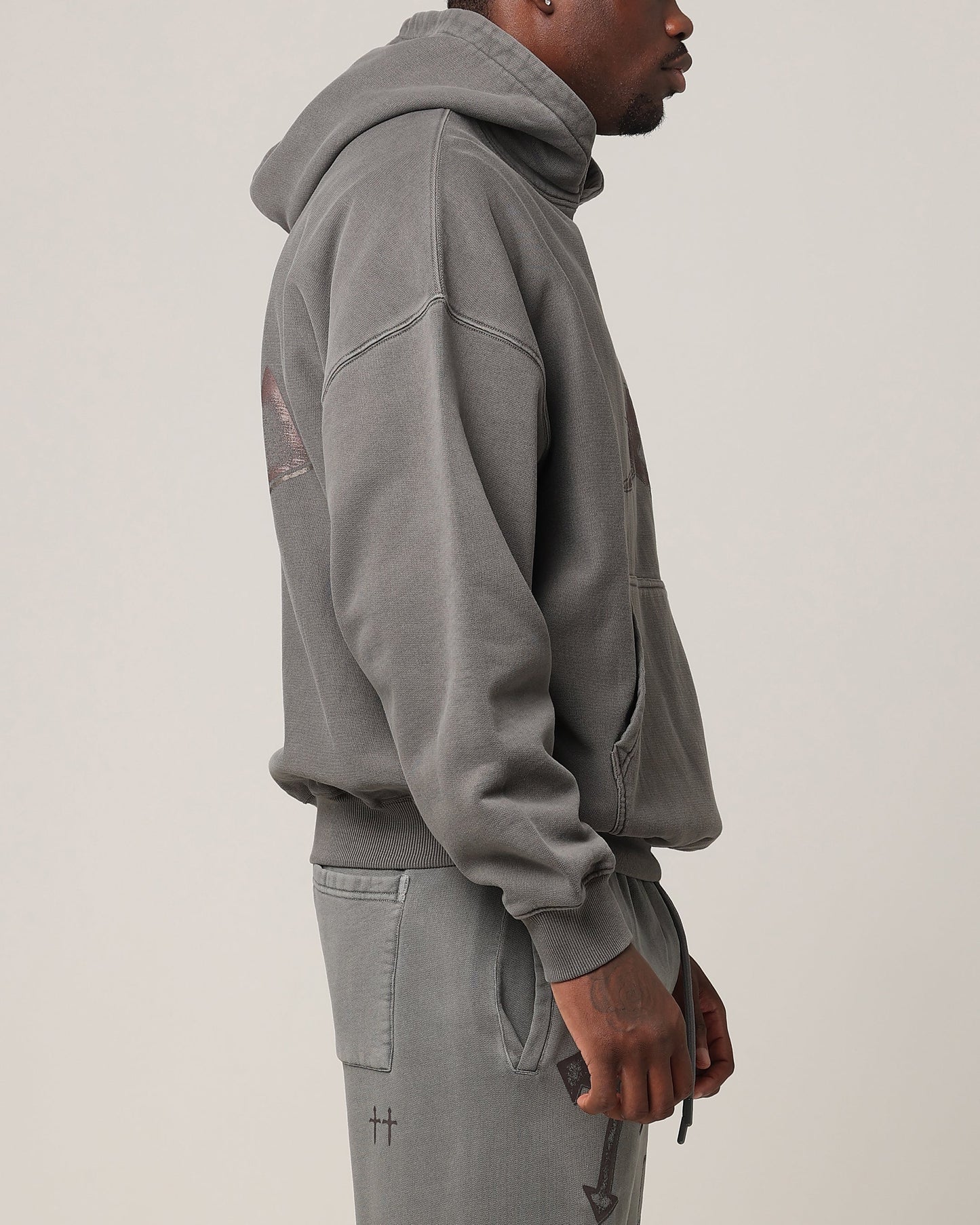 Saint Morta SSIX Vintage Hoodie Washed Charcoal