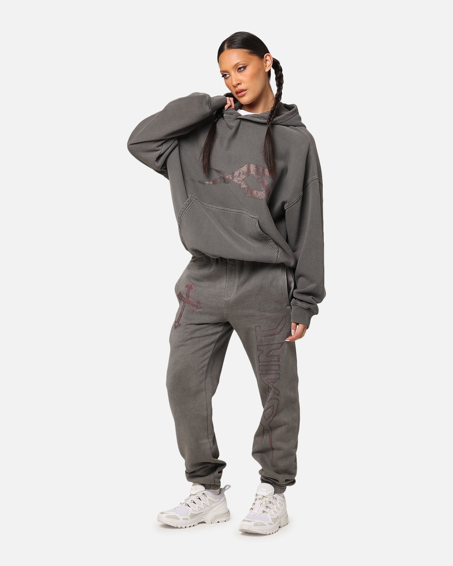 Saint Morta SSIX Vintage Hoodie Washed Charcoal