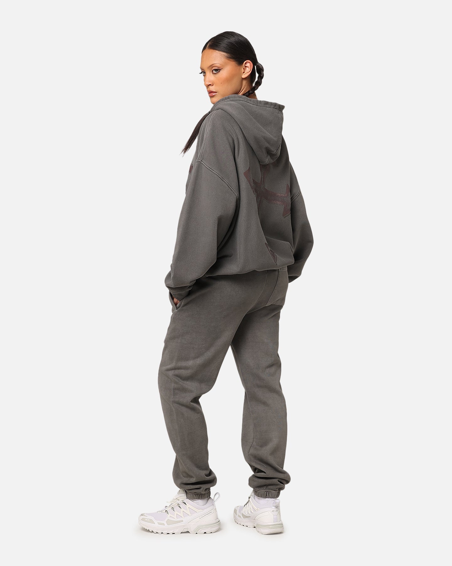 Saint Morta SSIX Vintage Hoodie Washed Charcoal
