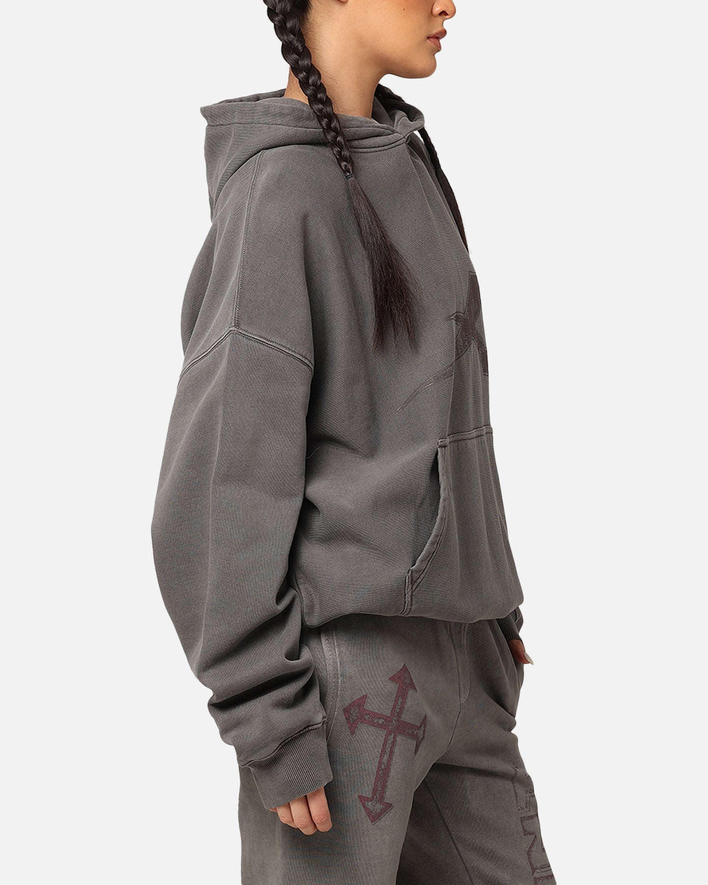 Saint Morta SSIX Vintage Hoodie Washed Charcoal
