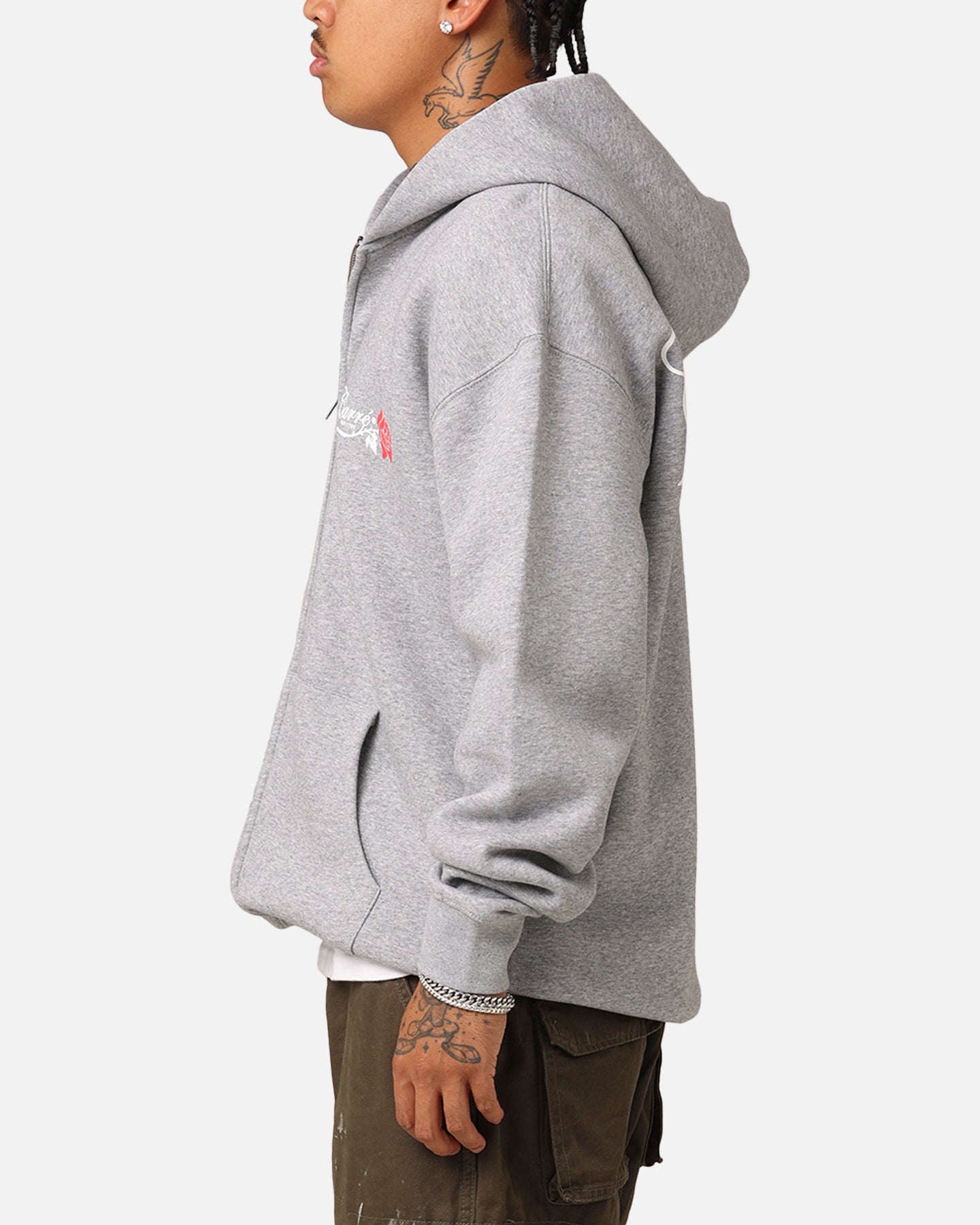 Carré Rara Full Zip Hoodie Grey Marle