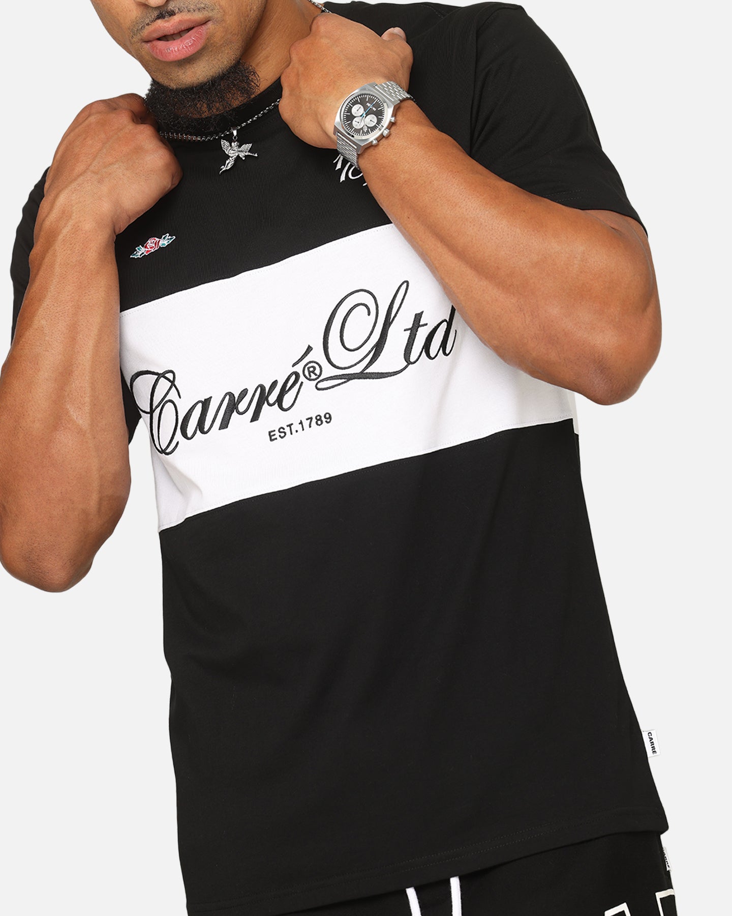 Carre Established Panel T-Shirt Black/White