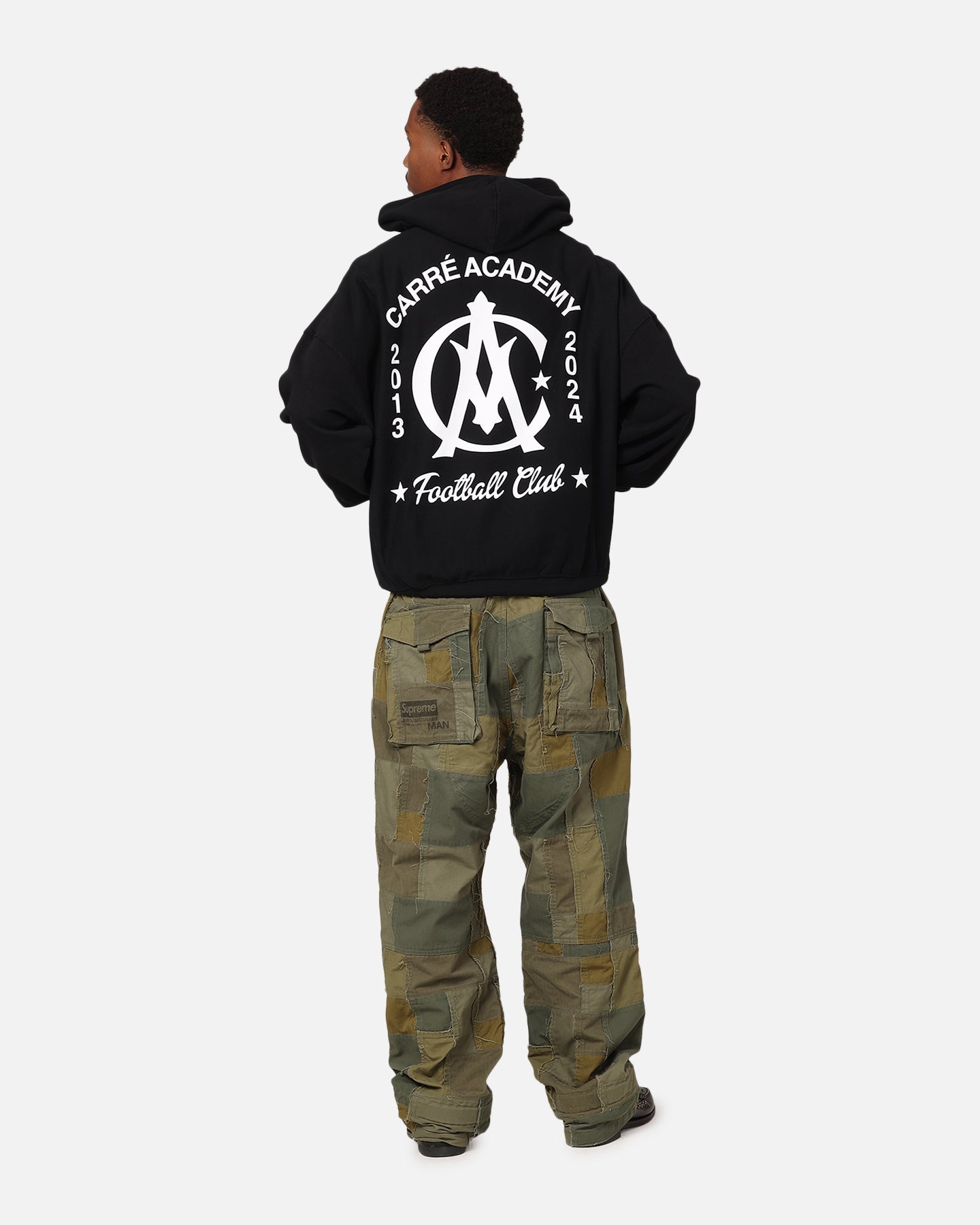 Carre Academy Chest Hoodie Black