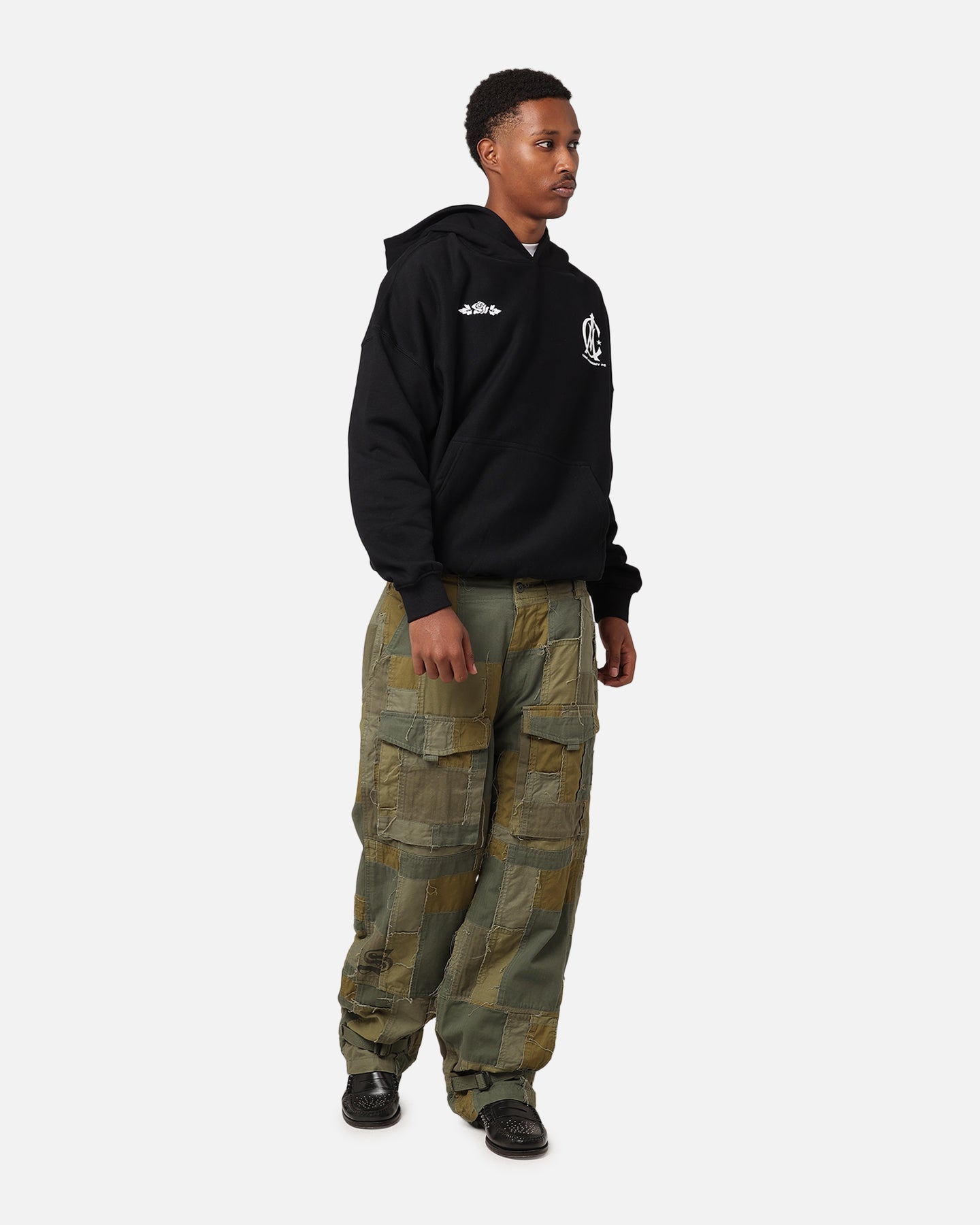 Carre Academy Chest Hoodie Black