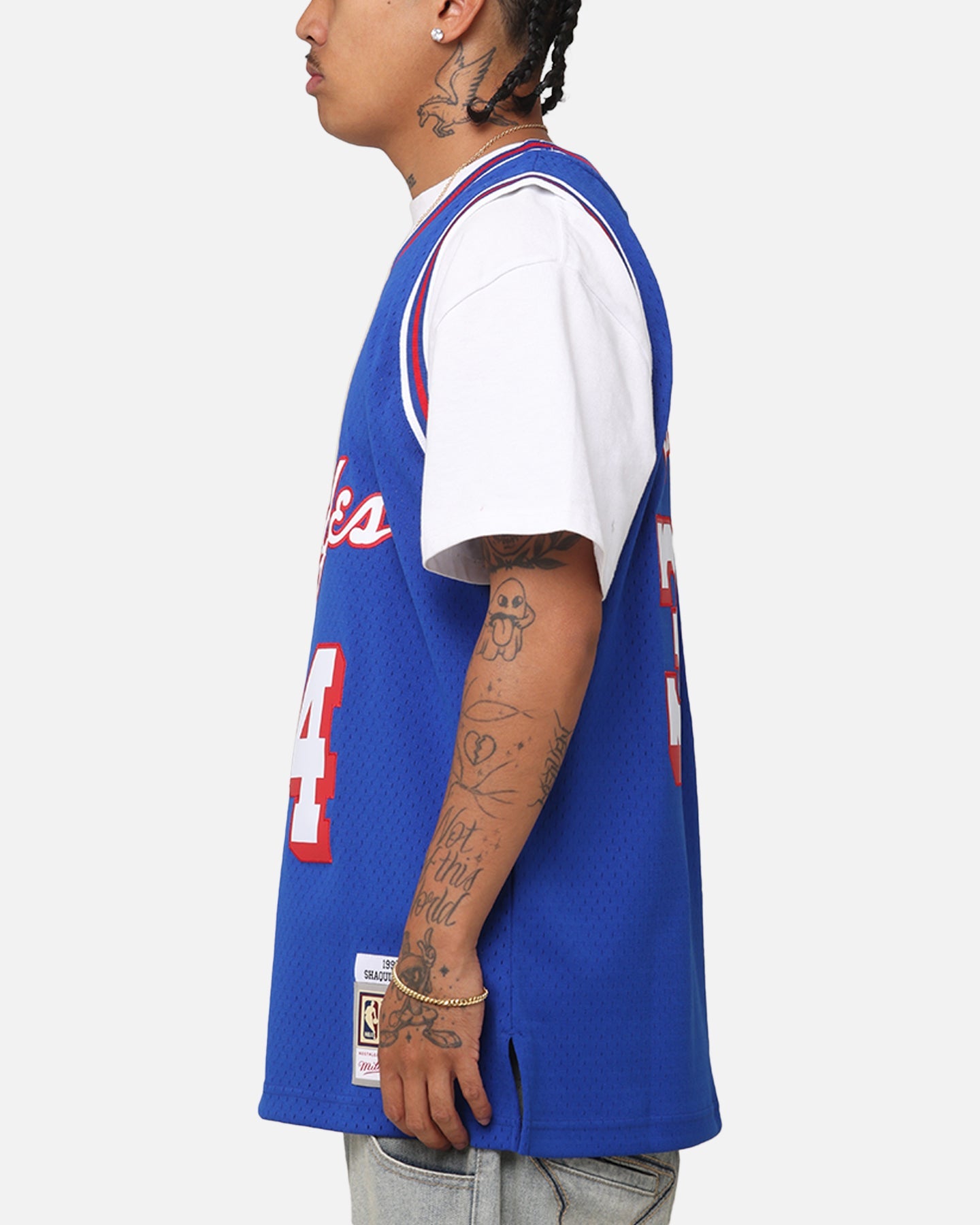 Mitchell & Ness Los Angeles Lakers Shaquille O'Neal  #34 'Flags Collection' Jersey Blue