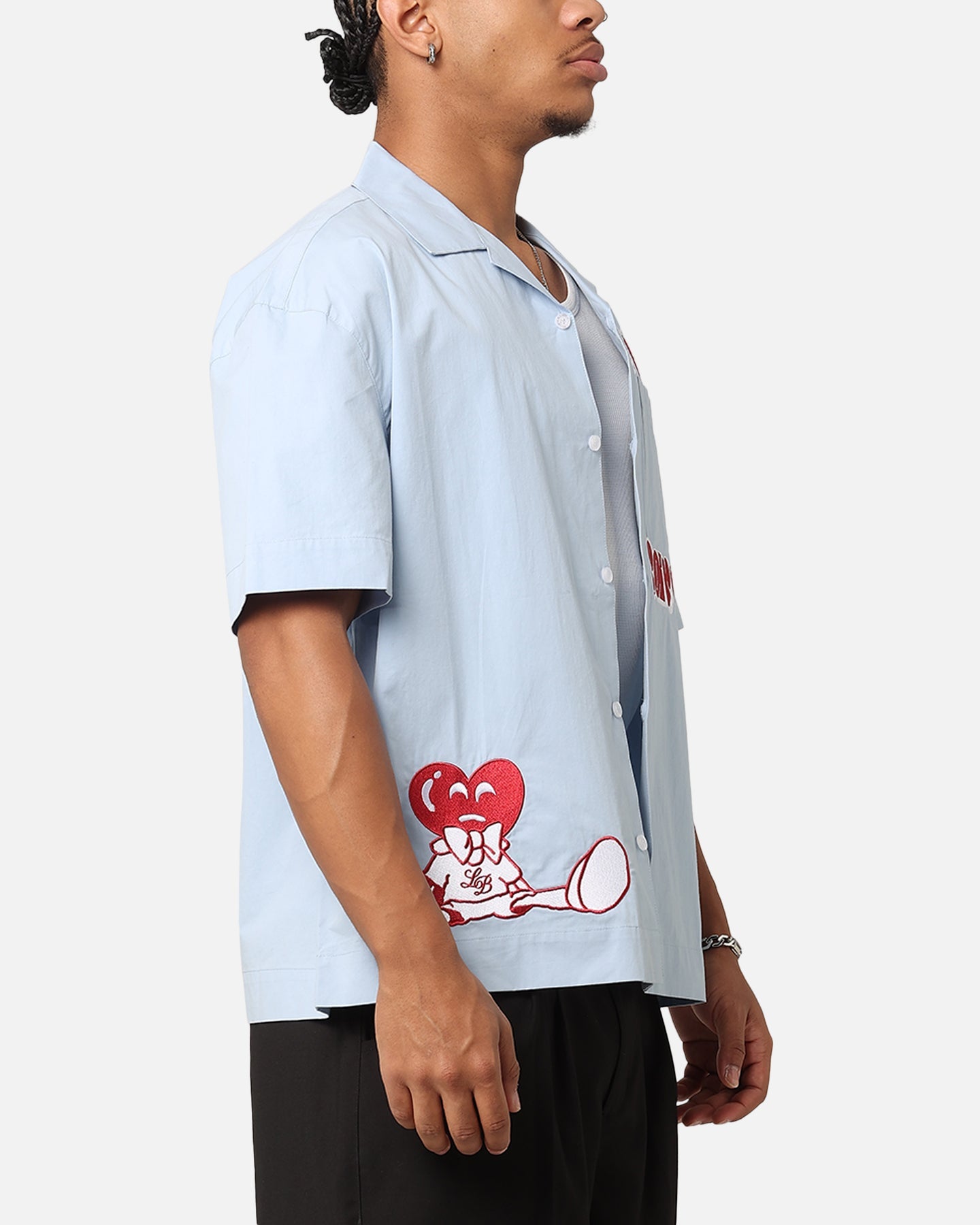 Carre Rose Experience Button Up Shirt Blue