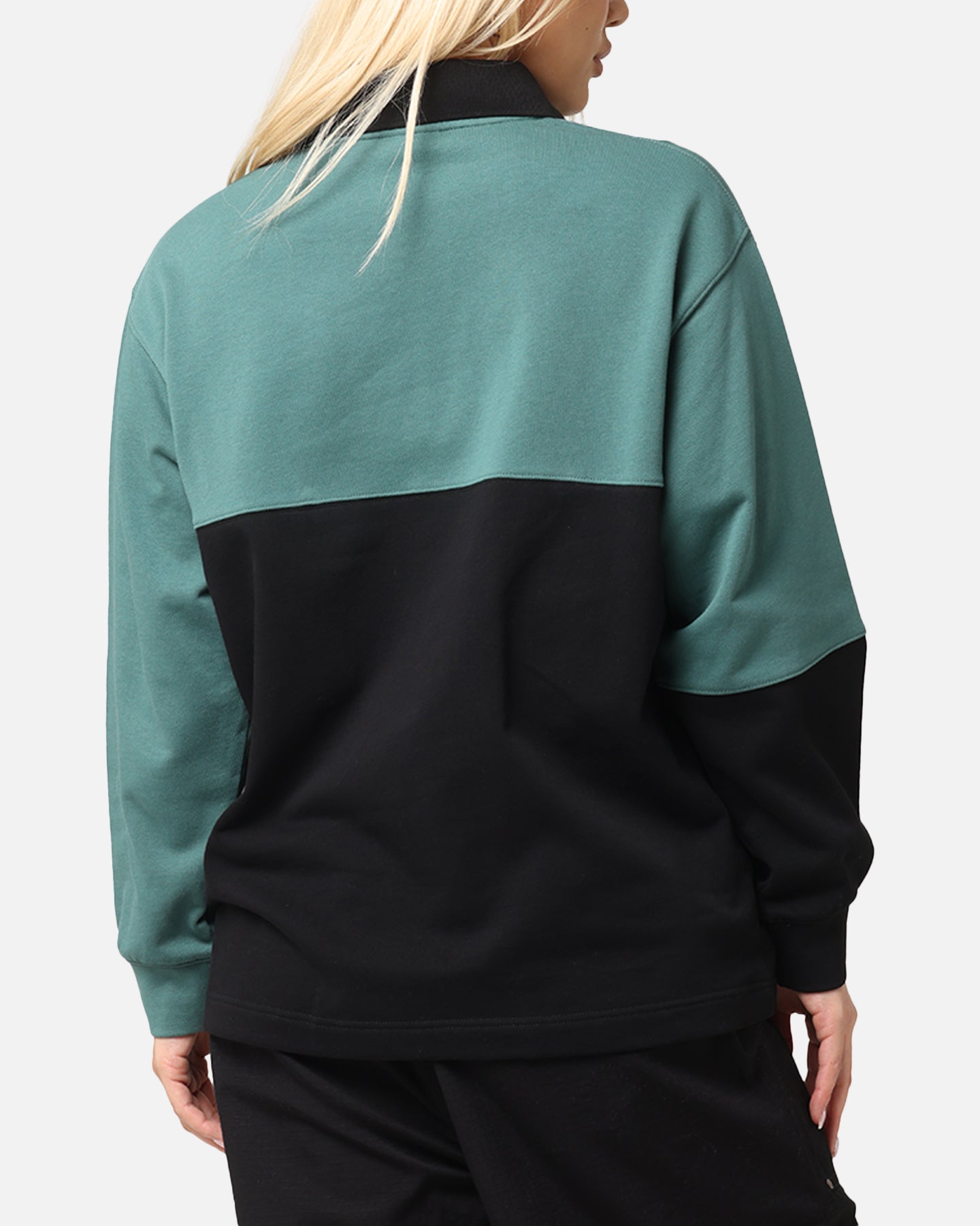 Carre Block Rugby Polo Shirt Green/Black