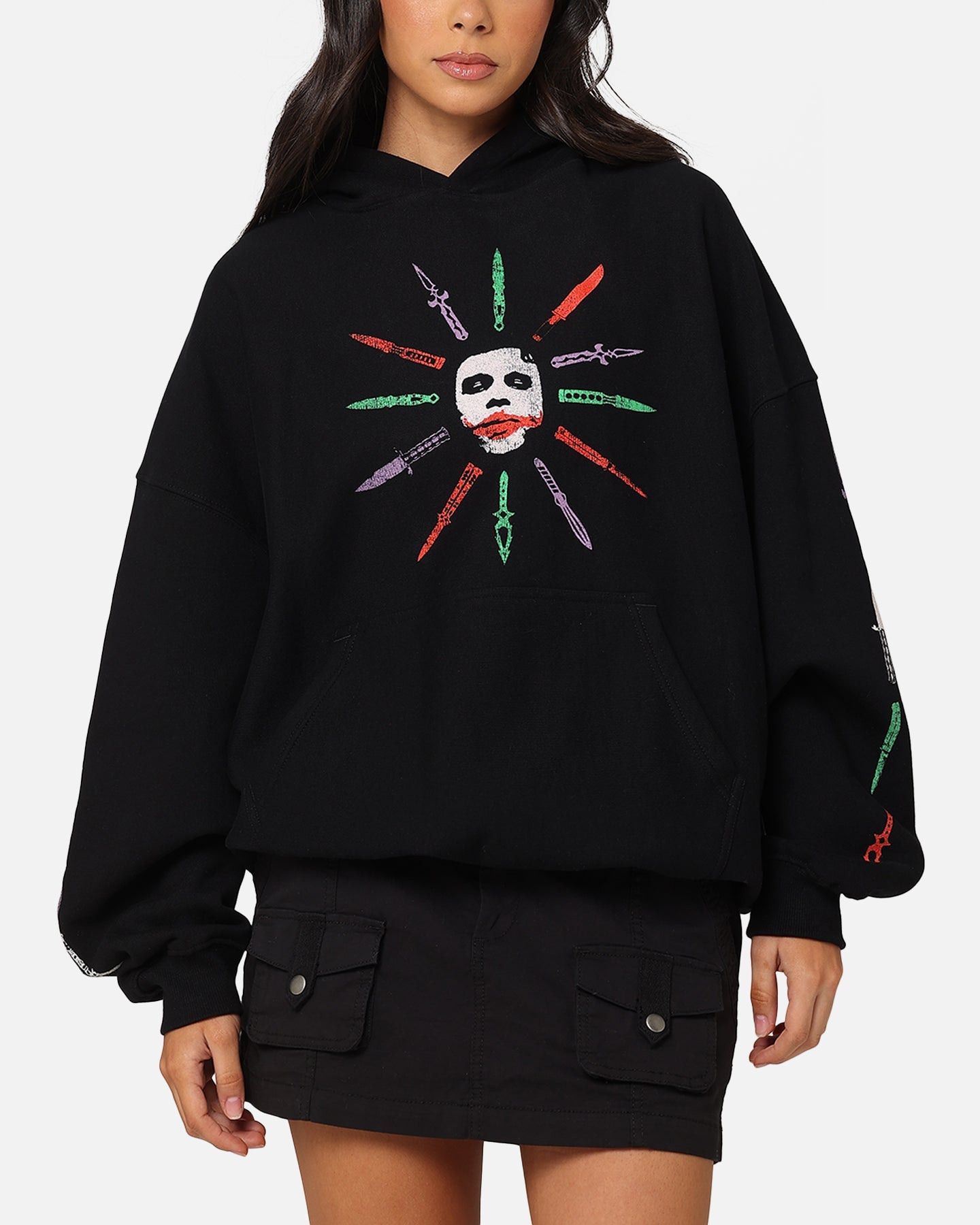 73Studio X DC Batman The Joker Scars Premium Hoodie Black