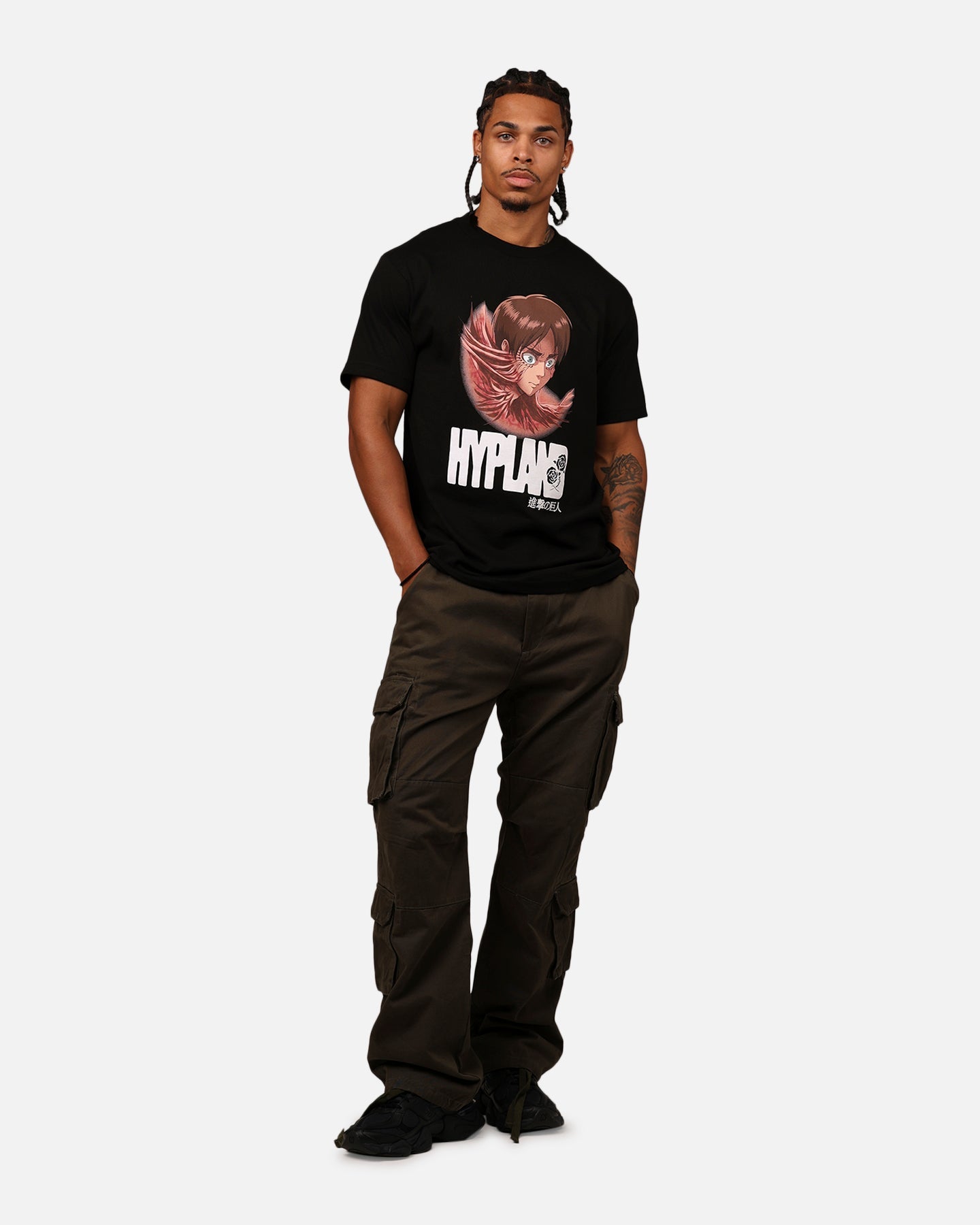 Hypland X Attack On Titan Erin Titan T-Shirt Black