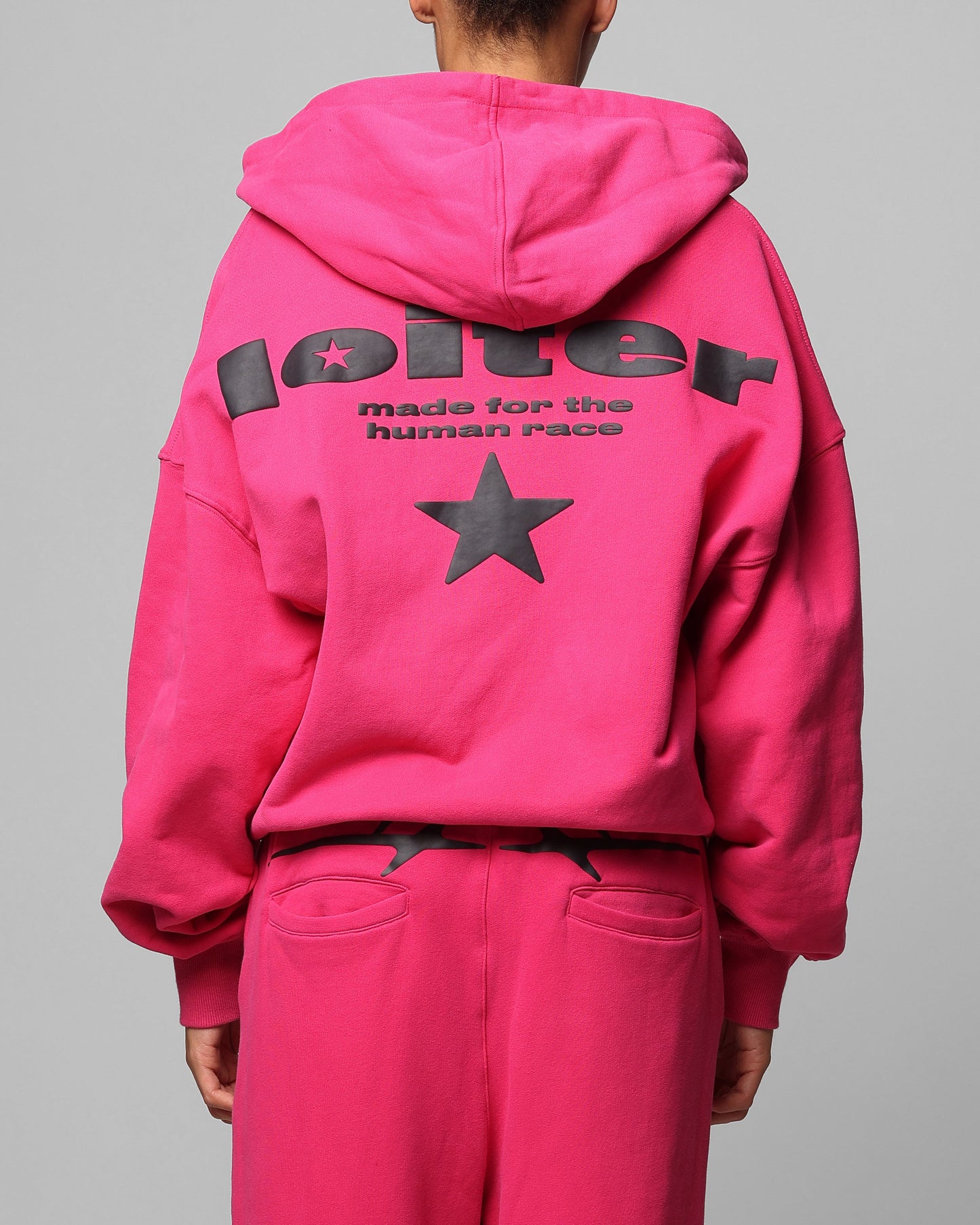 Loiter Celestial Full Zip Hoodie Pink