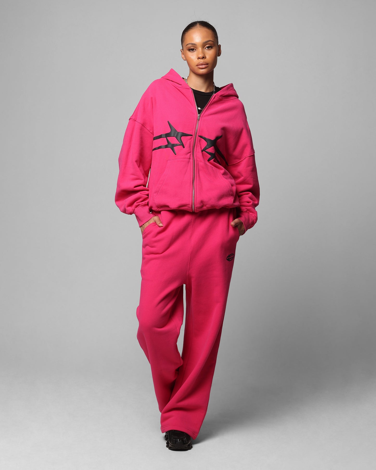 Loiter Celestial Full Zip Hoodie Pink