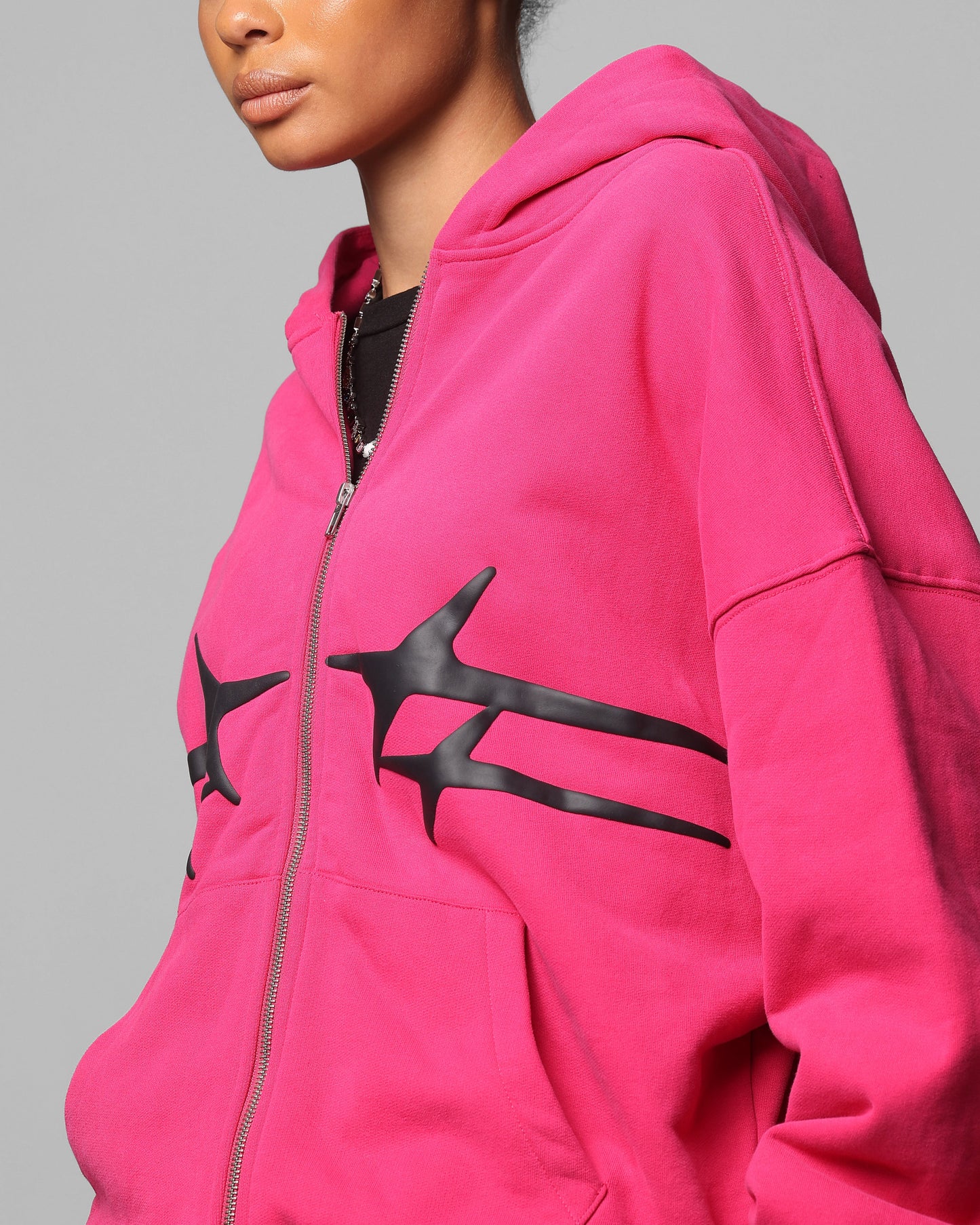 Loiter Celestial Full Zip Hoodie Pink