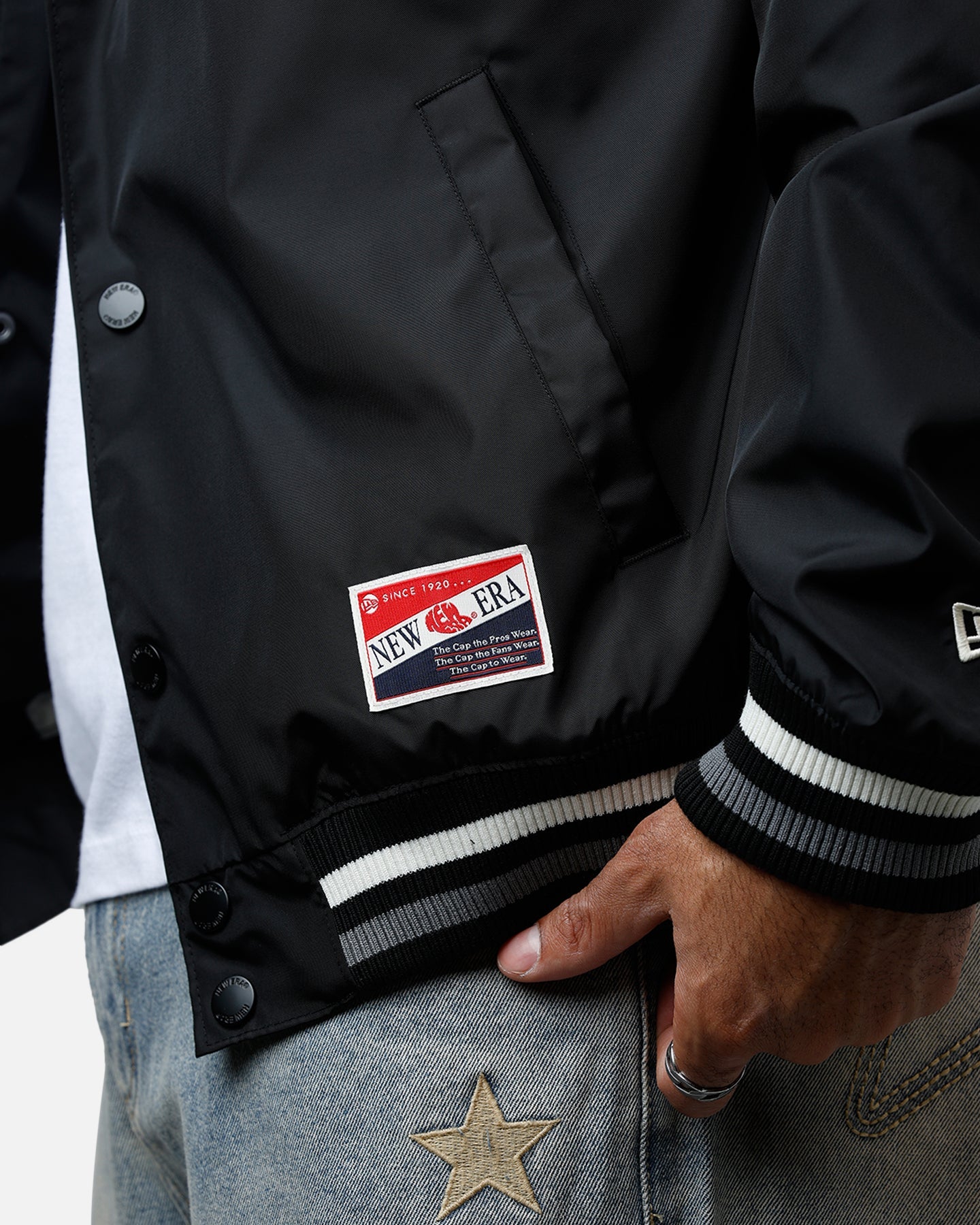 New Era Las Vegas Raiders Throwback Jacket Black