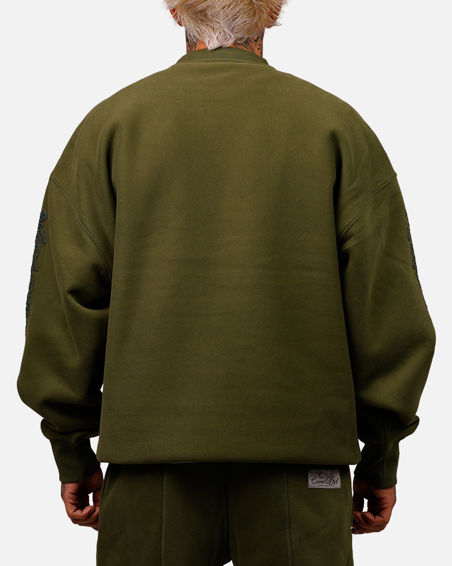 Carre Botanical Oversized Crewneck Forest Green