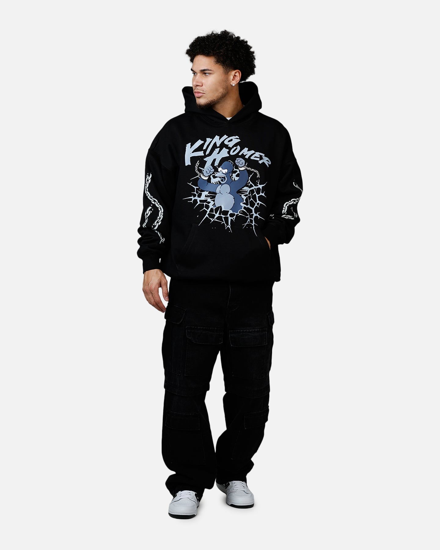 Freeze Max The Simpsons 'The Simpson Treehouse Of Horror' King Homer Hoodie Black