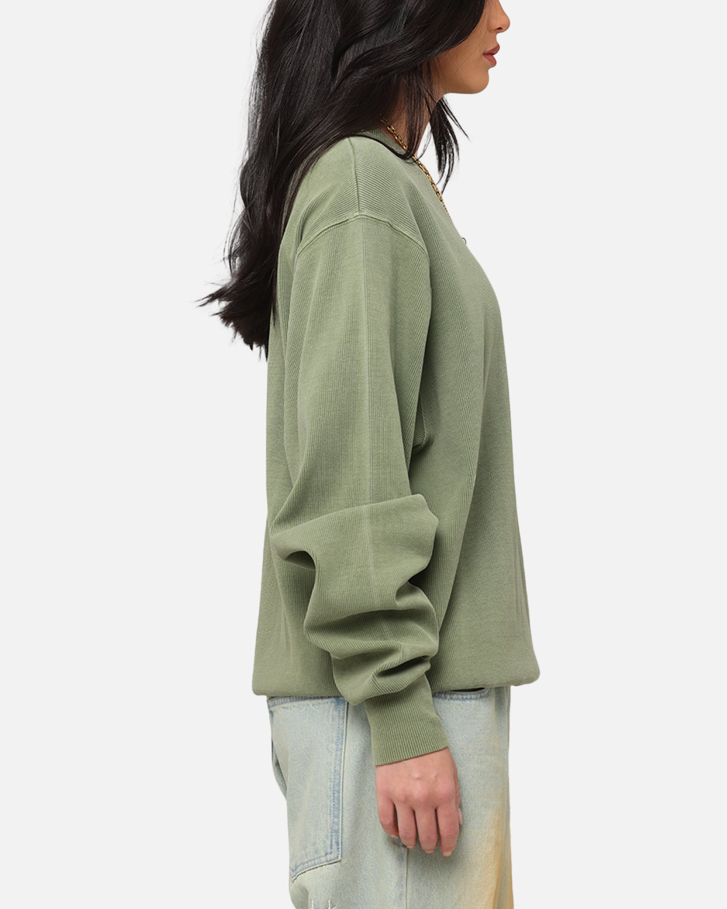 Carre Avenue Ribbed Crewneck Olive