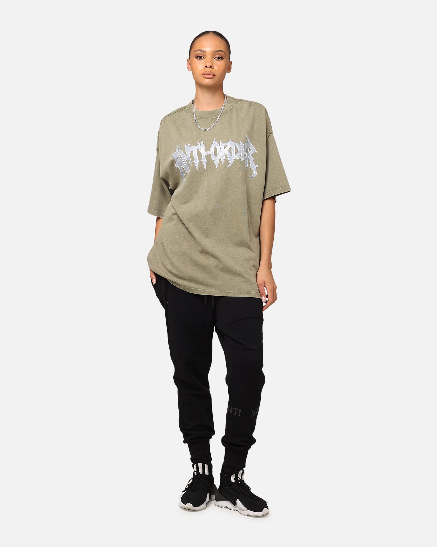 The Anti Order New Dawn Mock Neck T-Shirt Vintage Khaki
