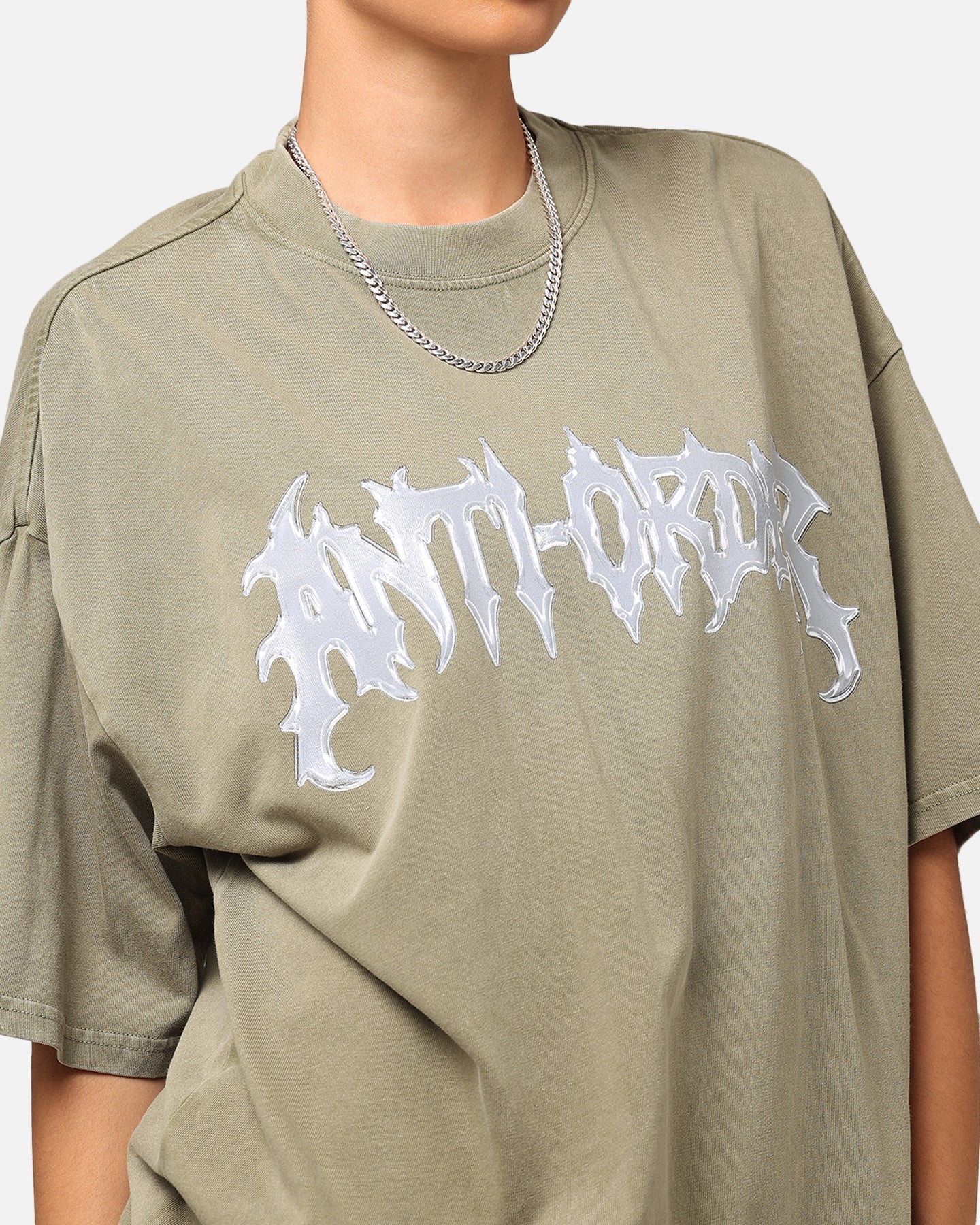 The Anti Order New Dawn Mock Neck T-Shirt Vintage Khaki