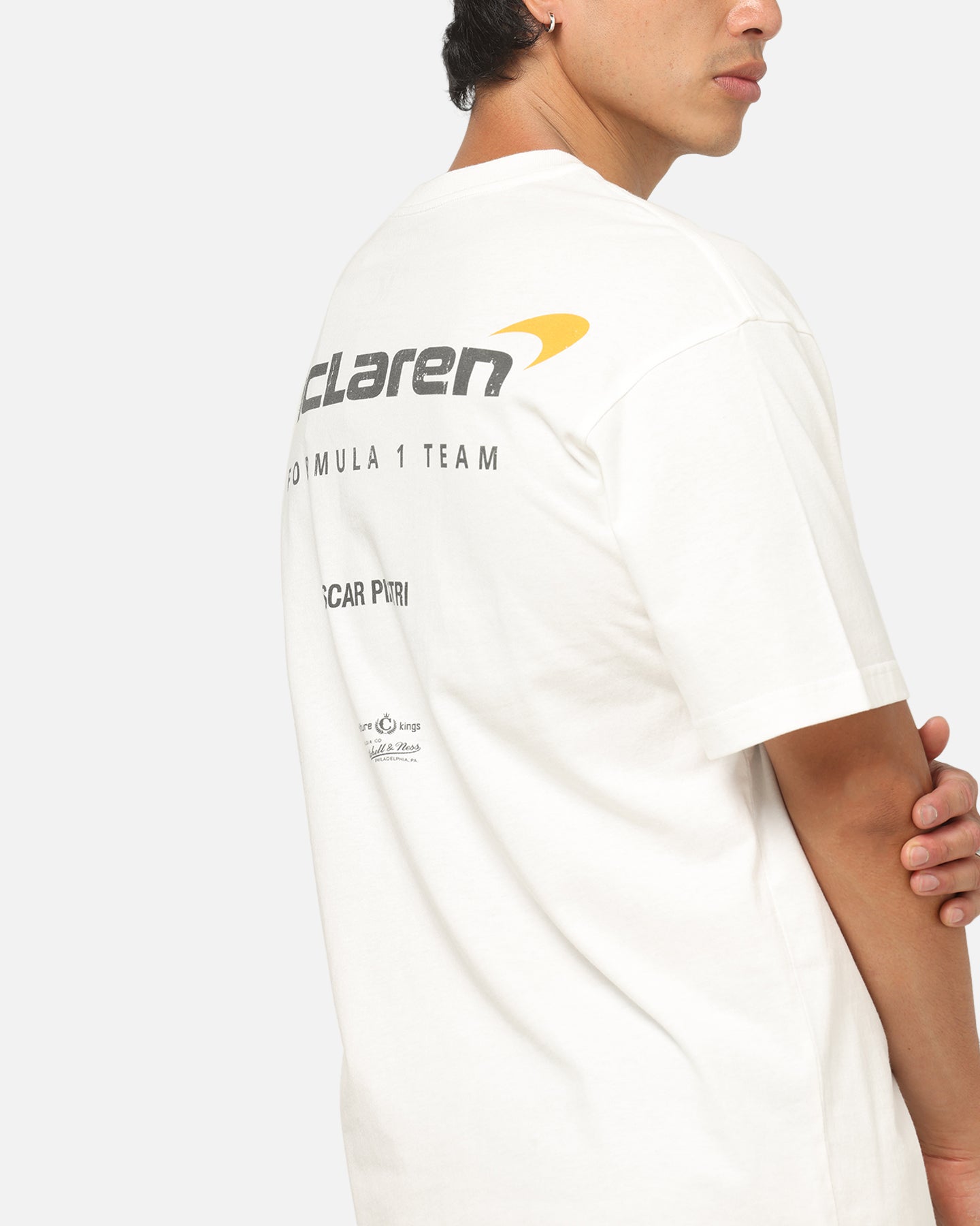 Mitchell & Ness X Mclaren Piastri Helmet T-Shirt Vintage White
