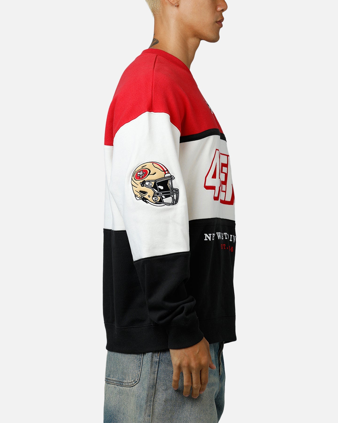 47 Brand San Francisco 49ers Maximalist Crewneck Red/Black