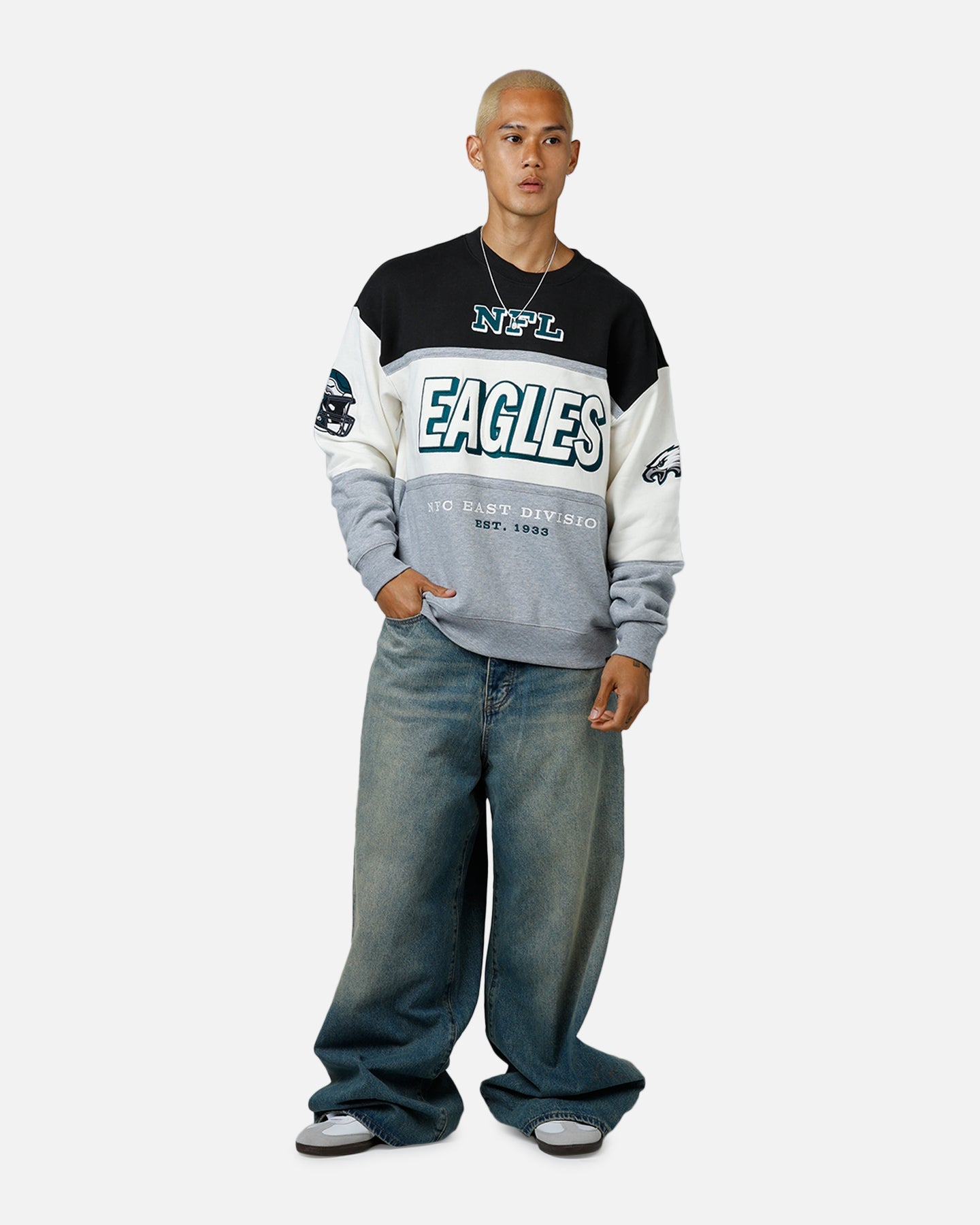 47 Brand Philadelphia Eagles Maximalist Crewneck Black/Green