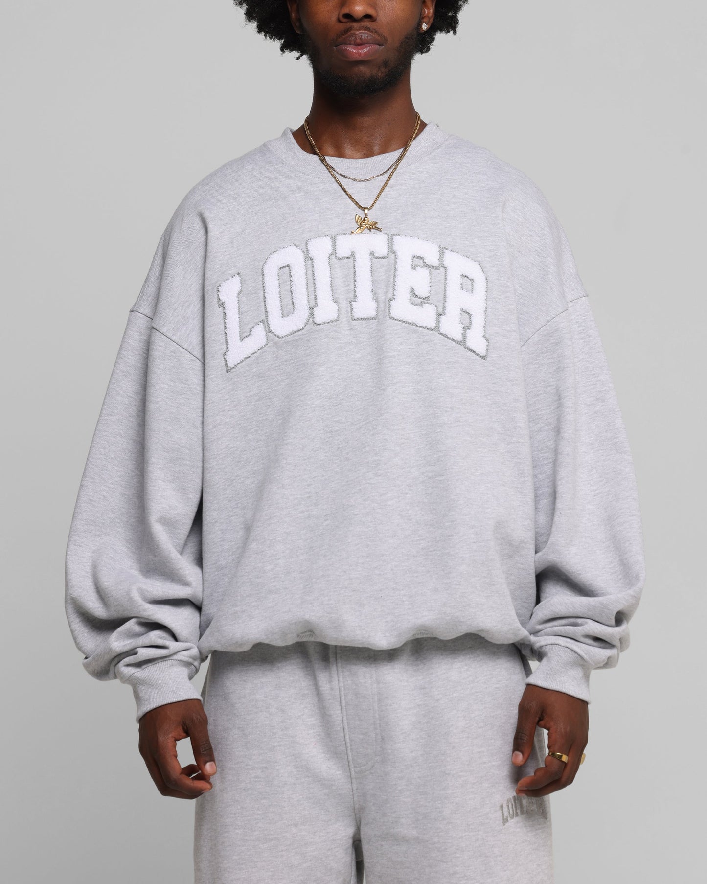 Loiter Arch Premium Crewneck Grey