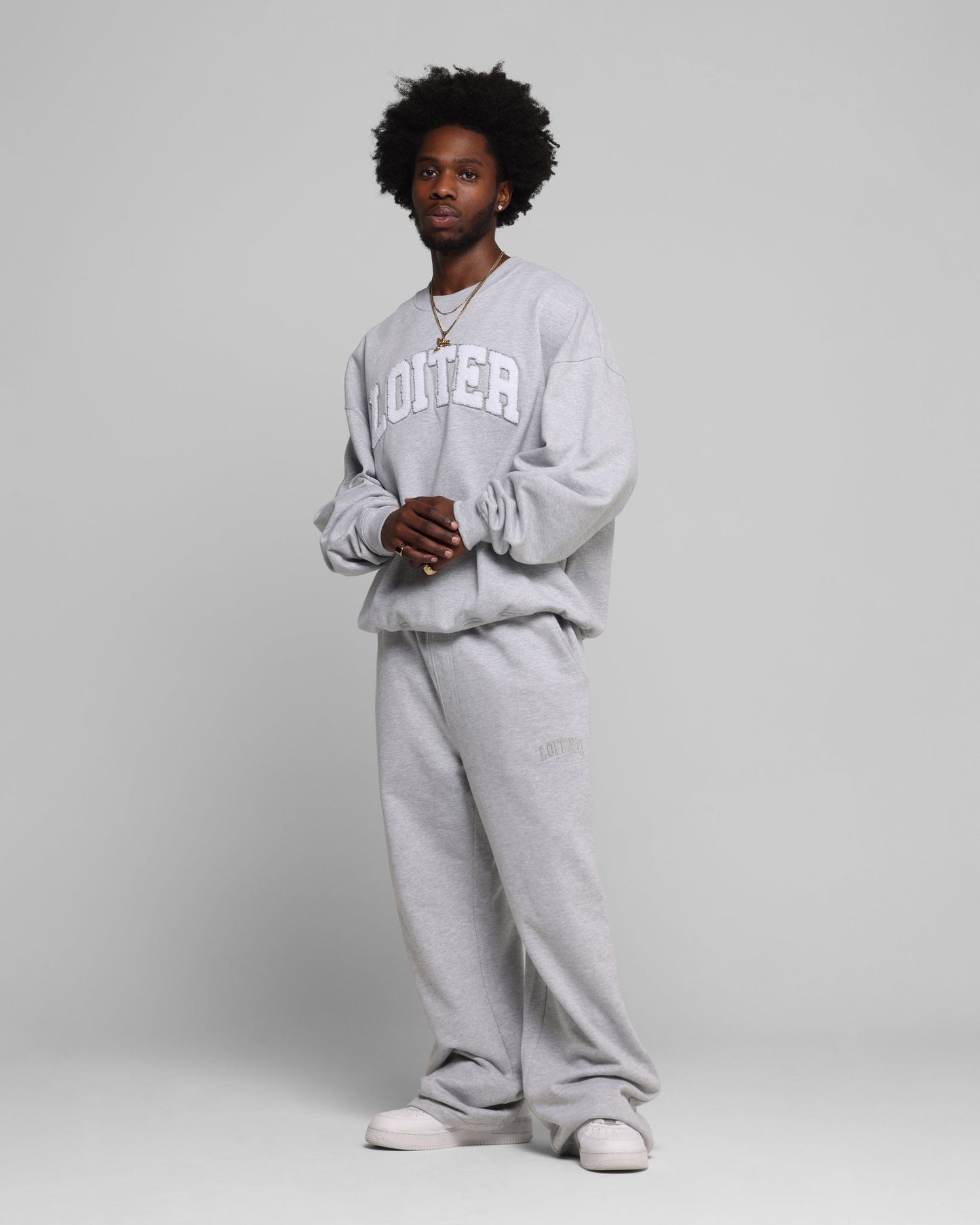 Loiter Arch Premium Crewneck Grey