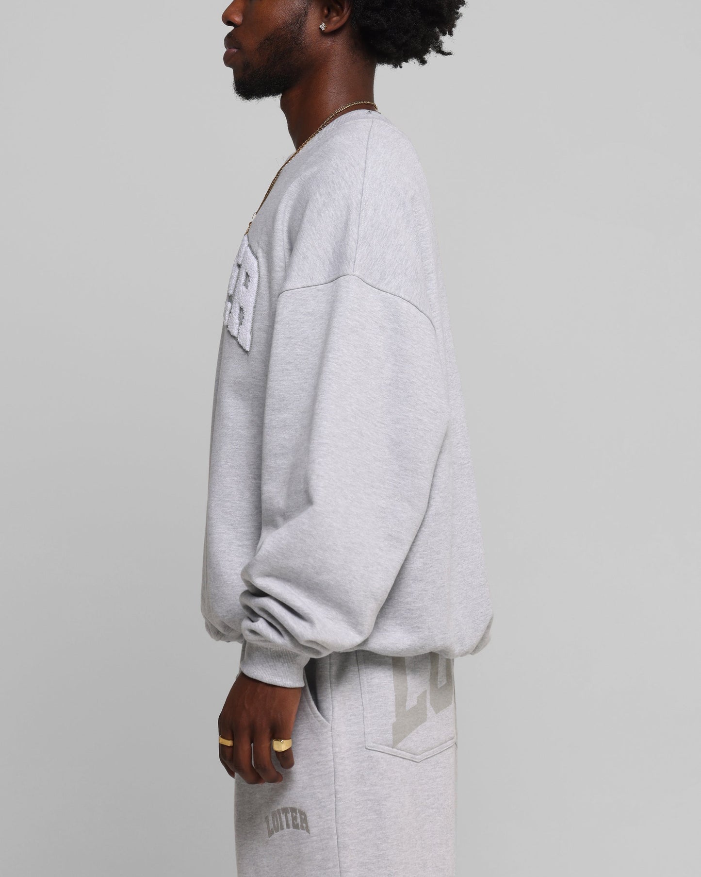 Loiter Arch Premium Crewneck Grey