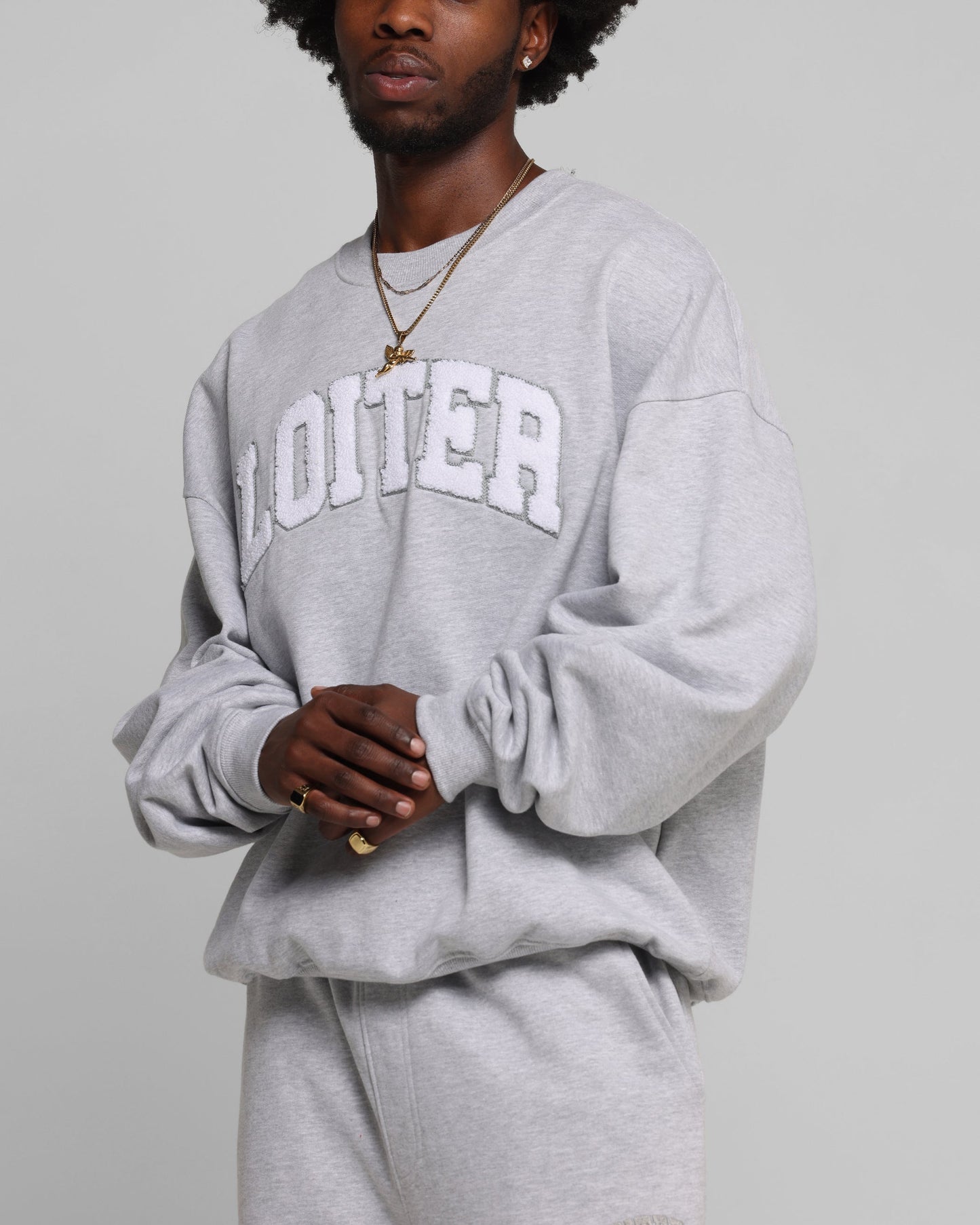 Loiter Arch Premium Crewneck Grey