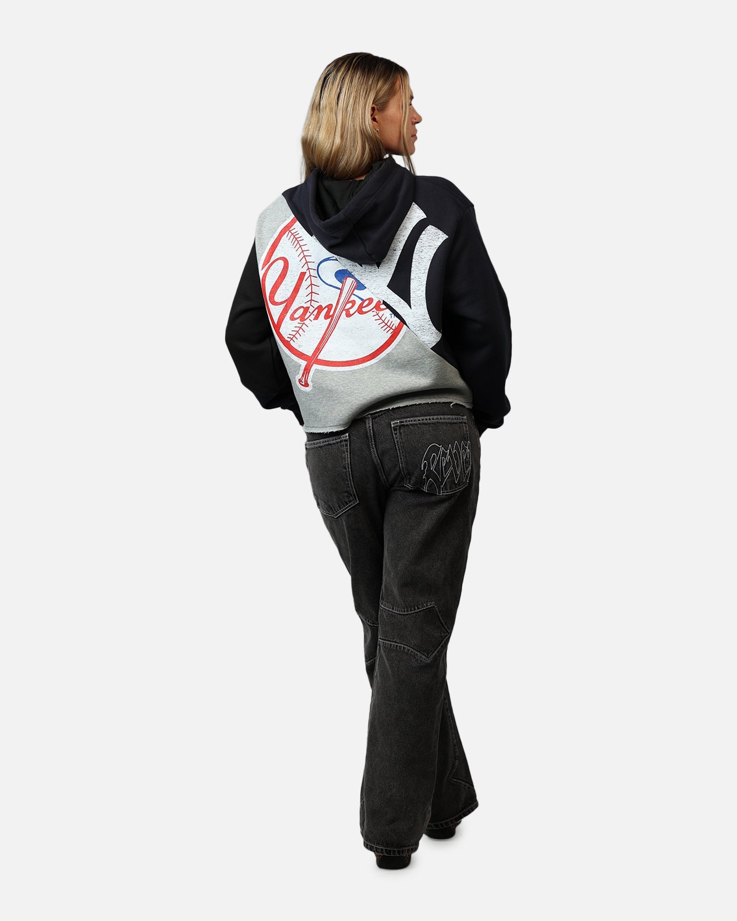 New Era Women's New York Yankees Team Split Hoodie Navy/Grey