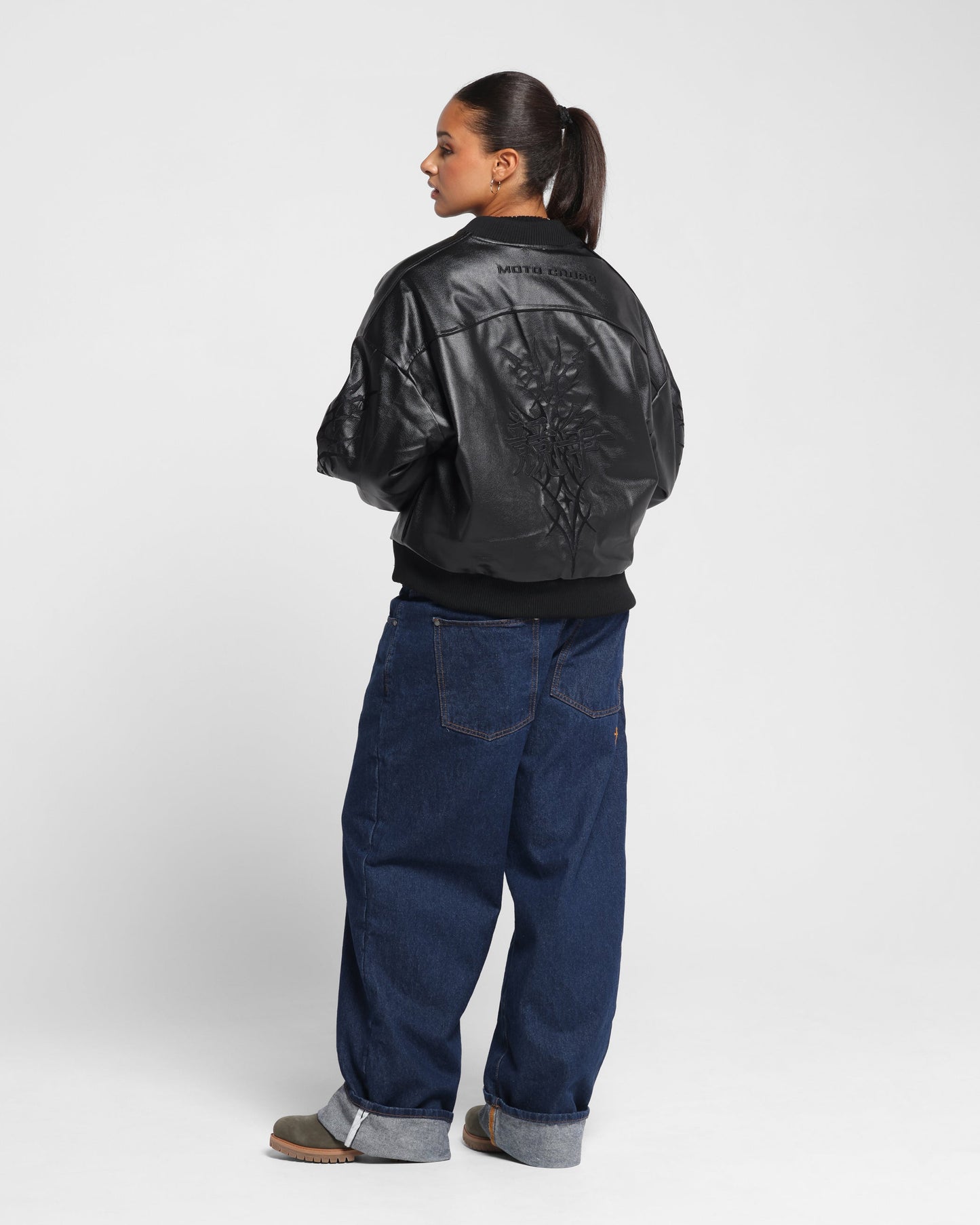 Loiter Tokyo Drift Vegan Leather Jacket Black
