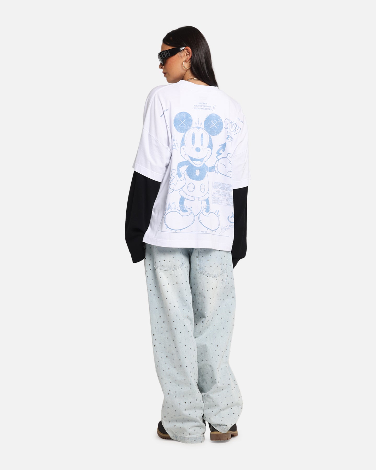 73Studio Disney Mickey Prototype II Long Sleeve T-Shirt White