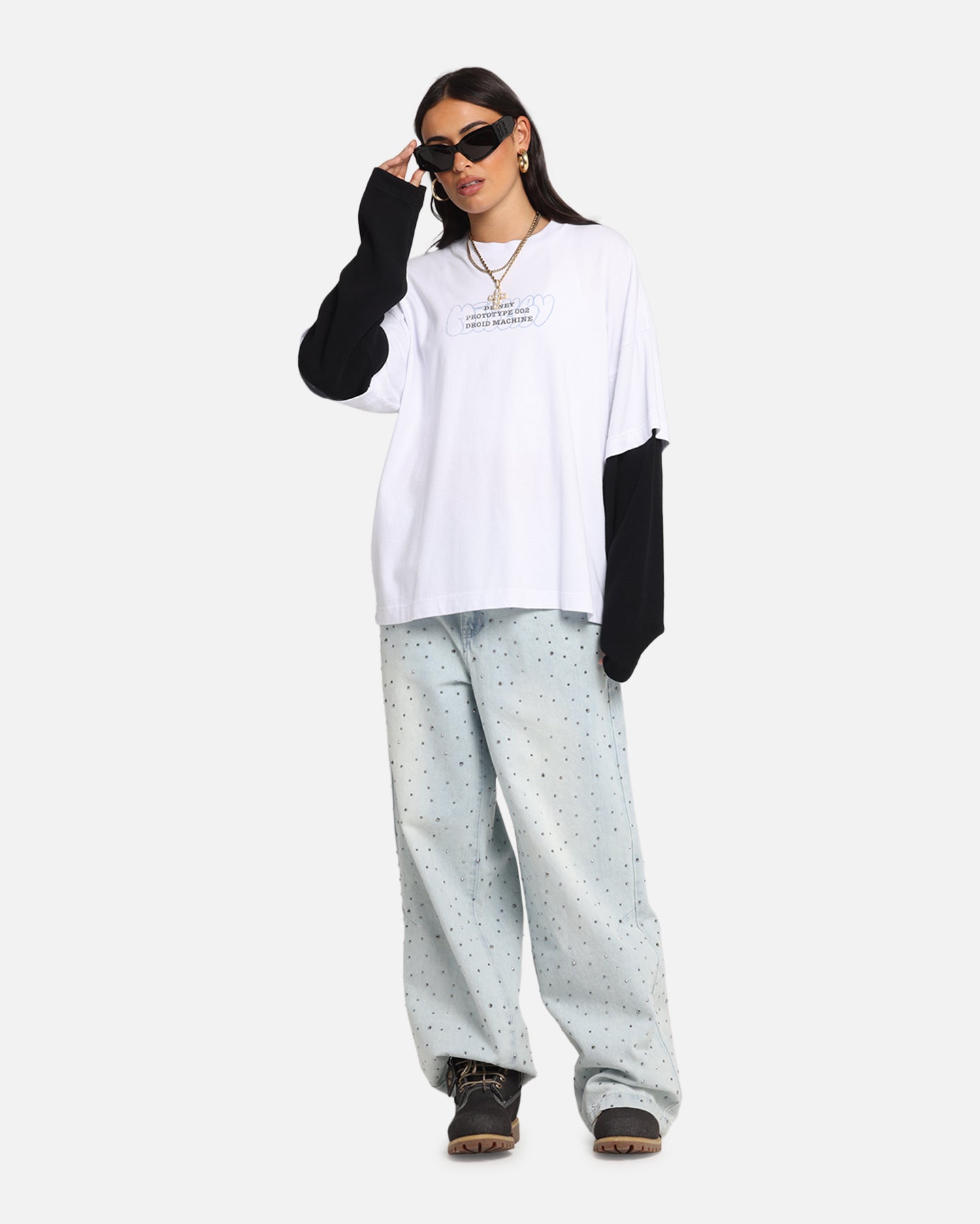 73Studio Disney Mickey Prototype II Long Sleeve T-Shirt White