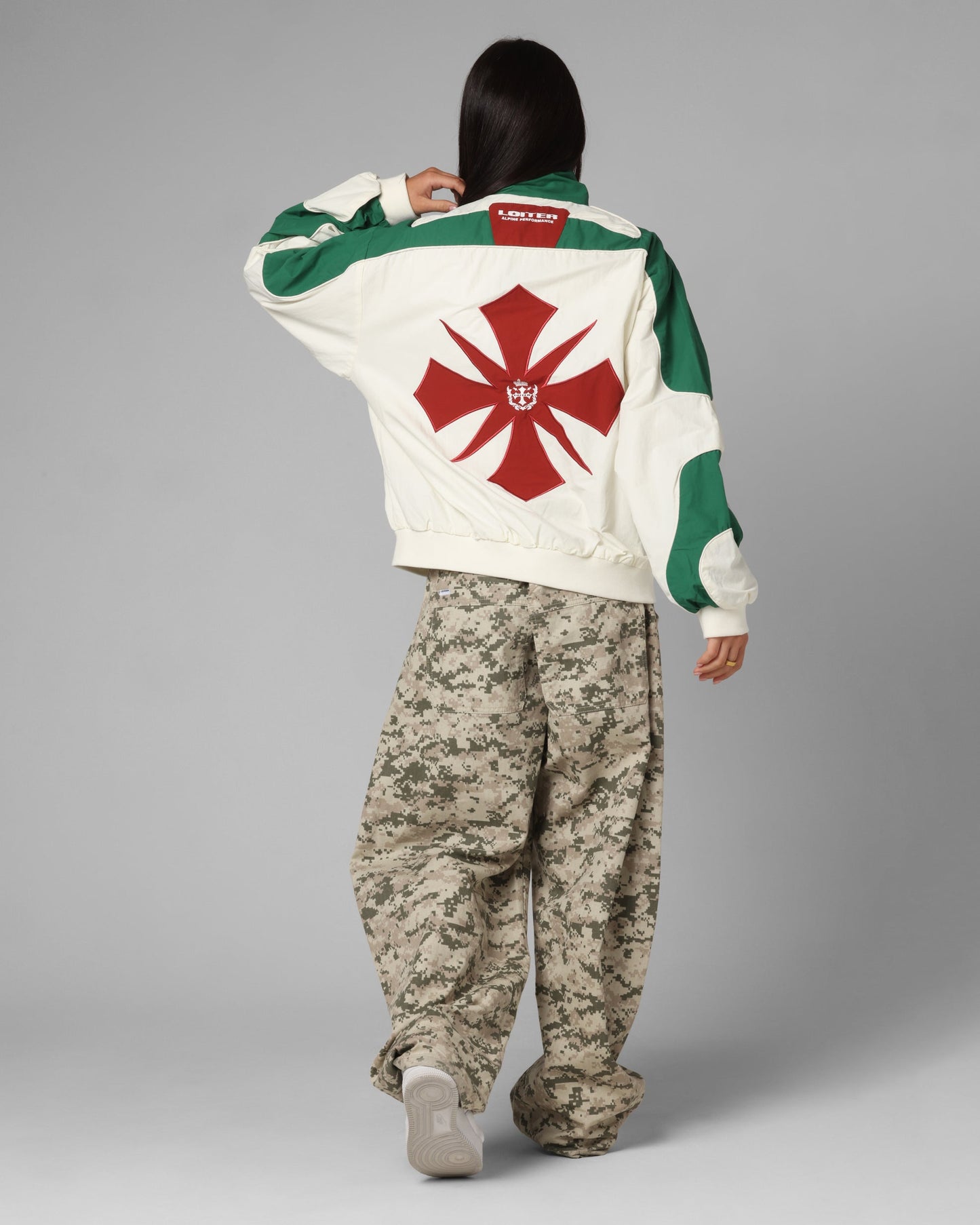 Loiter Club Classic Track Jacket White/Green