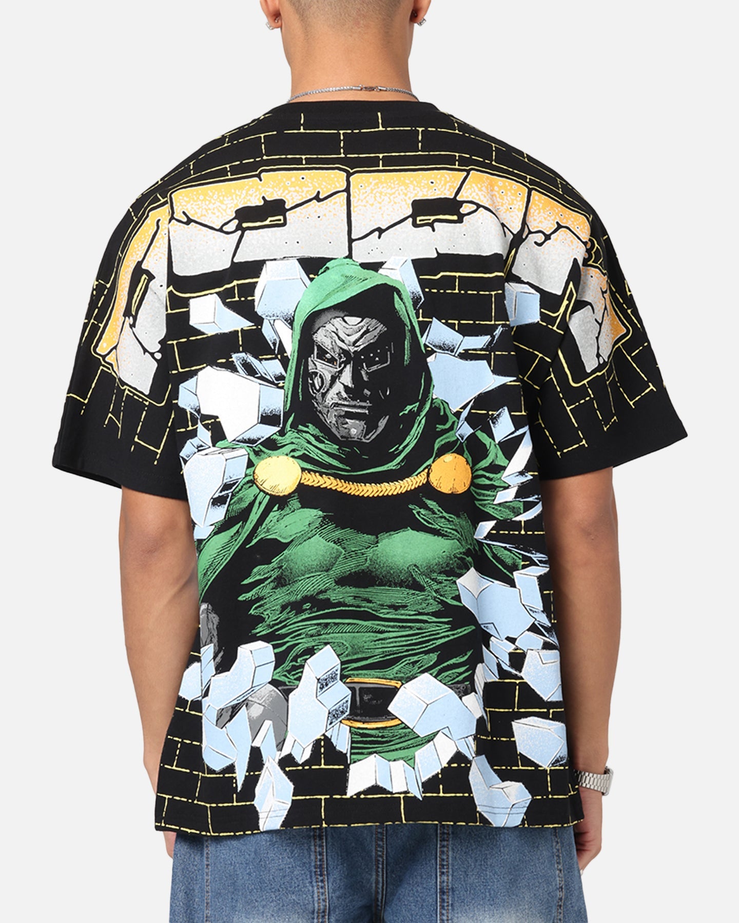 American Thrift Marvel Doctor Doom All Over Print T-Shirt Black