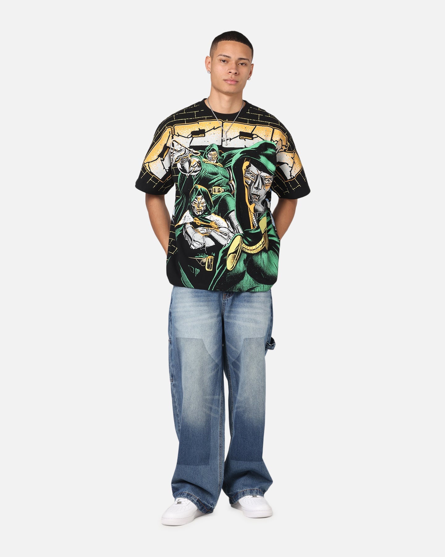 American Thrift Marvel Doctor Doom All Over Print T-Shirt Black