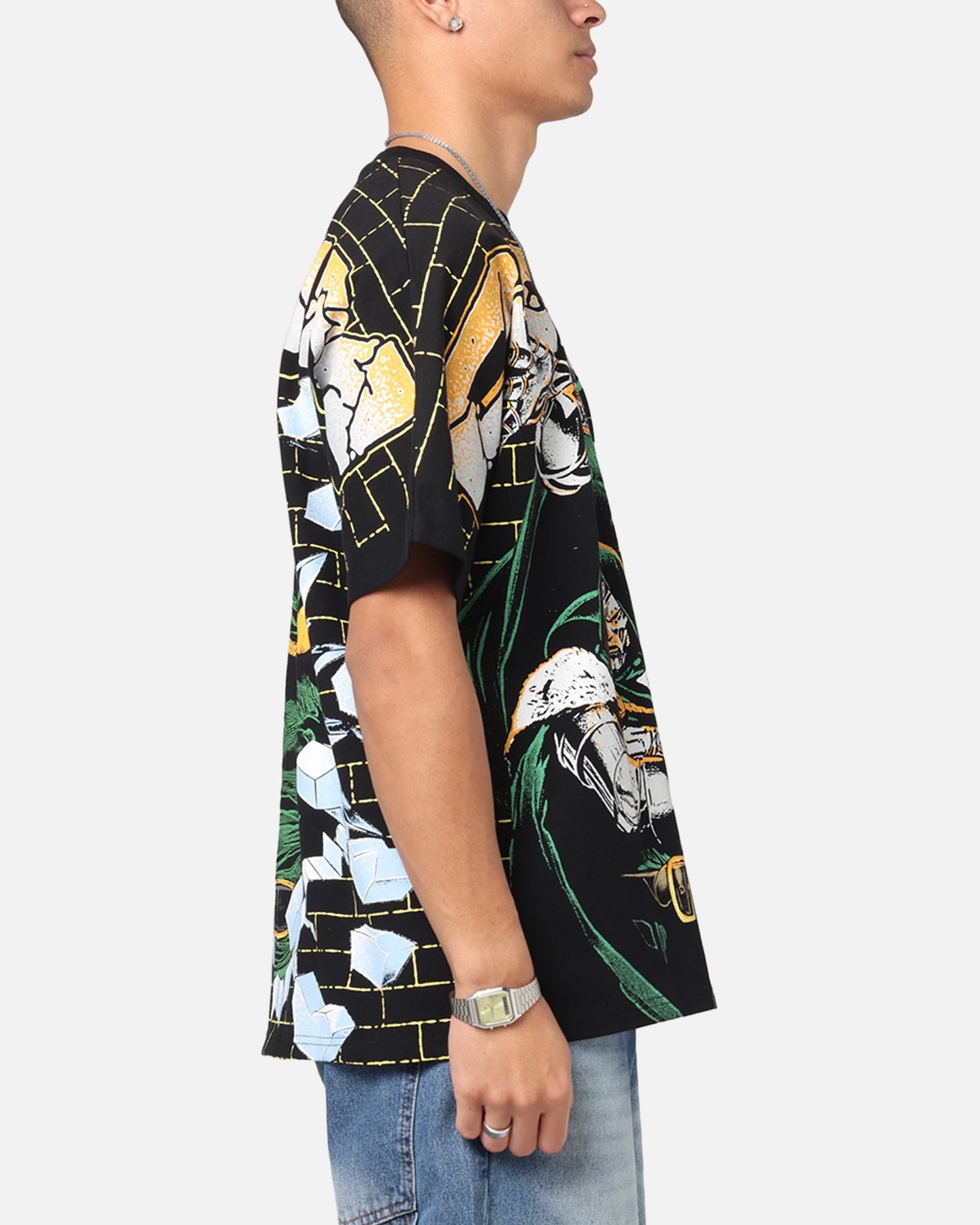 American Thrift Marvel Doctor Doom All Over Print T-Shirt Black