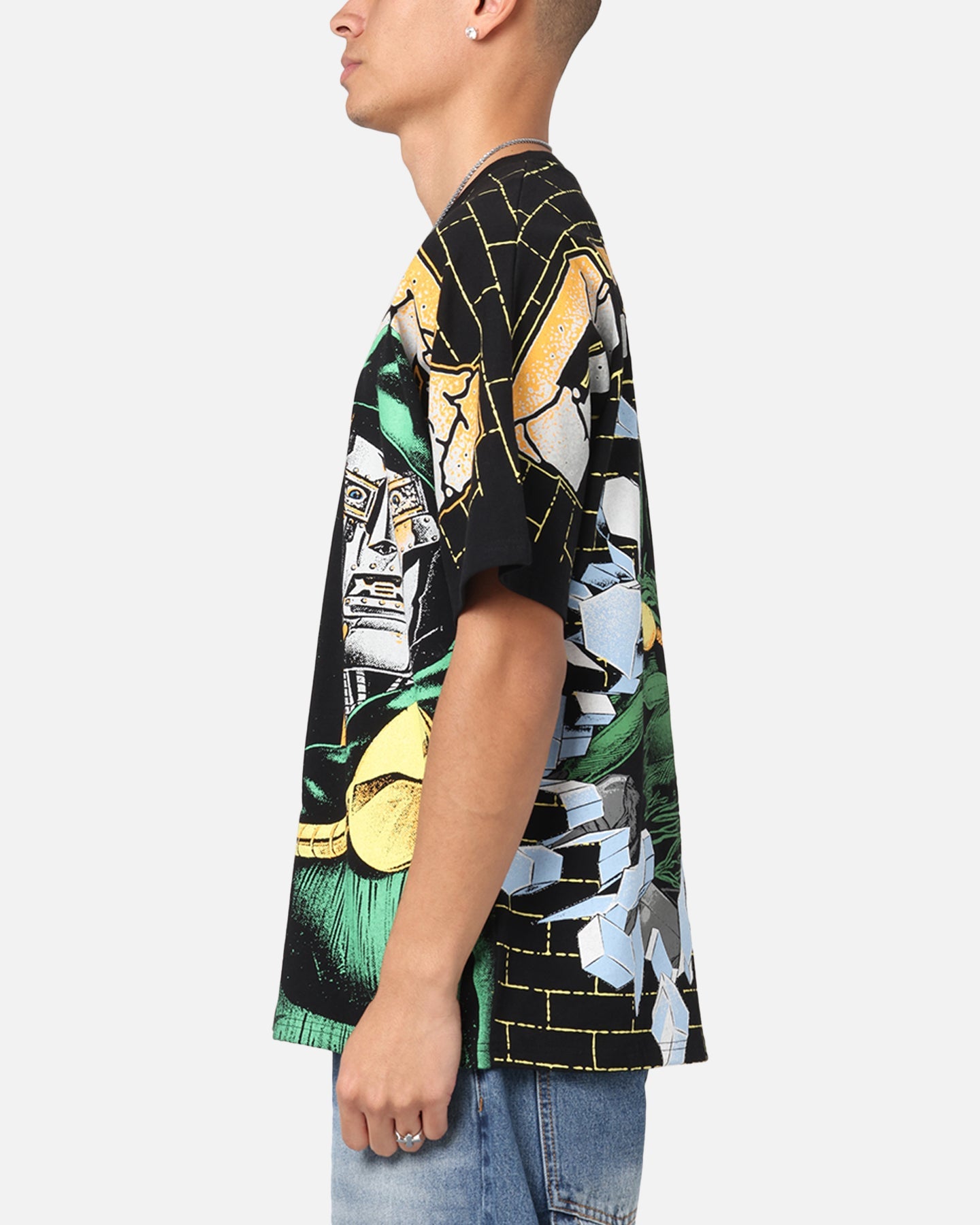 American Thrift Marvel Doctor Doom All Over Print T-Shirt Black