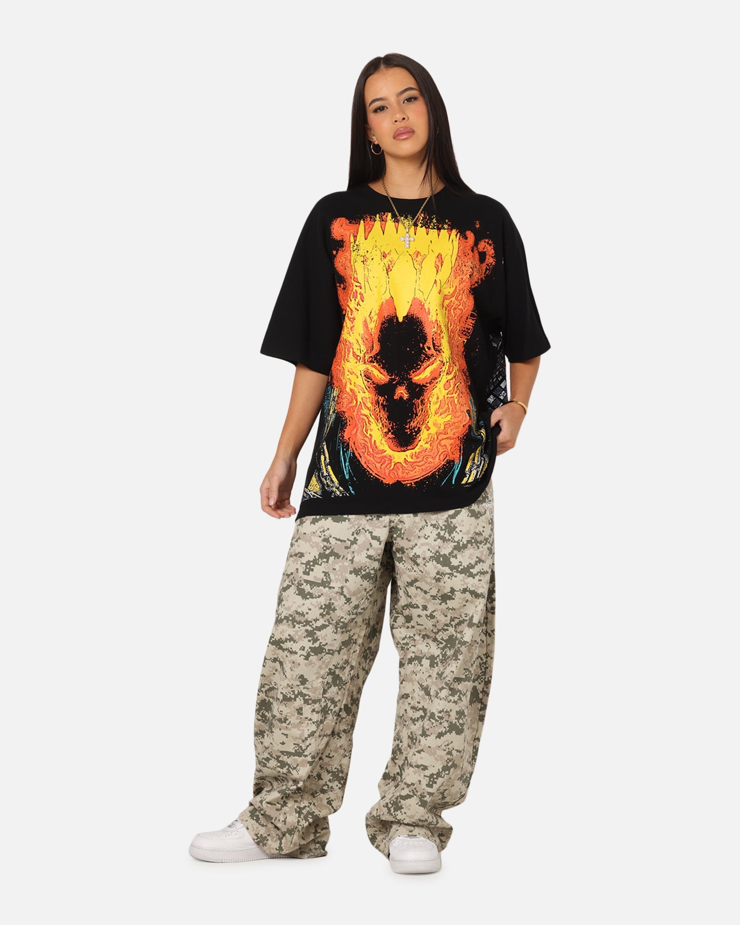73Studio Marvel Ghost Rider All Over Print T-Shirt Black