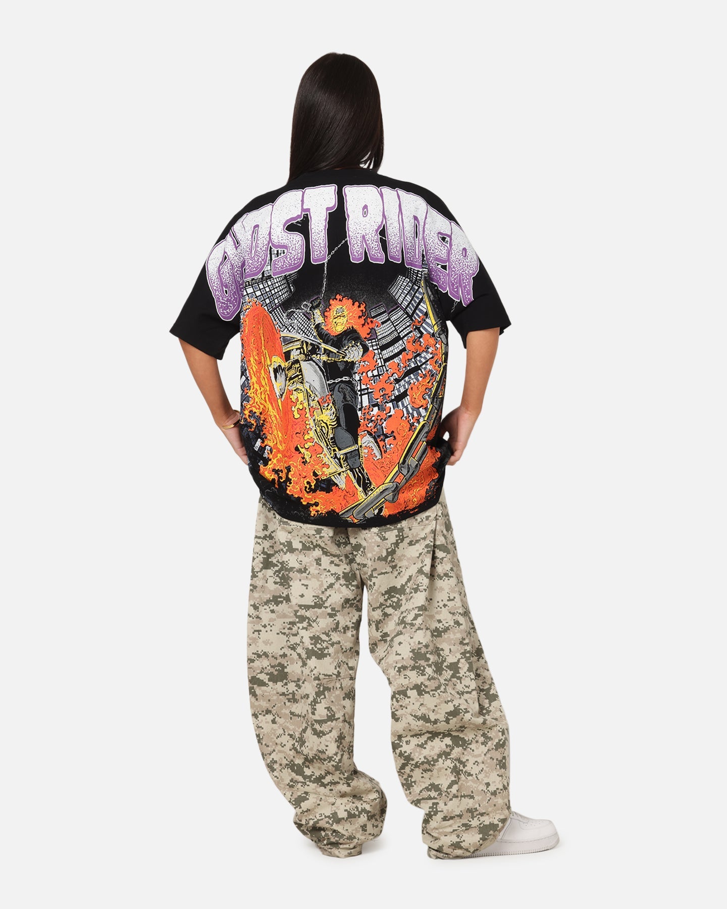 73Studio Marvel Ghost Rider All Over Print T-Shirt Black