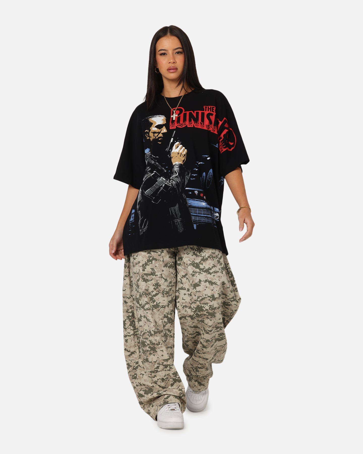73Studio Marvel The Punisher All Over Print T-Shirt Black