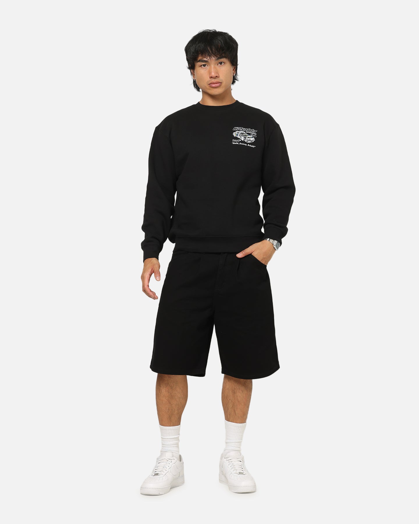 Huf X Greddy Retro Mod Crewneck Black