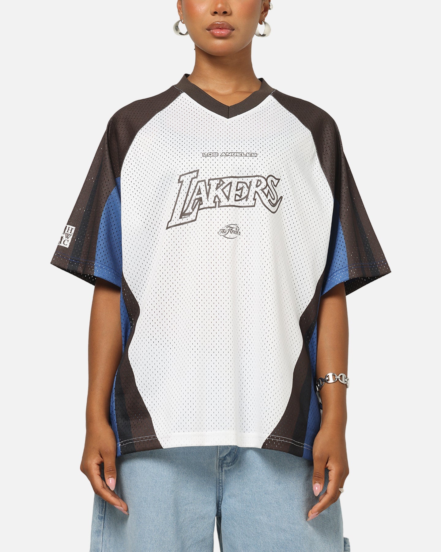 Mitchell & Ness Los Angeles Lakers Warehouse Rave Jersey White/Brown