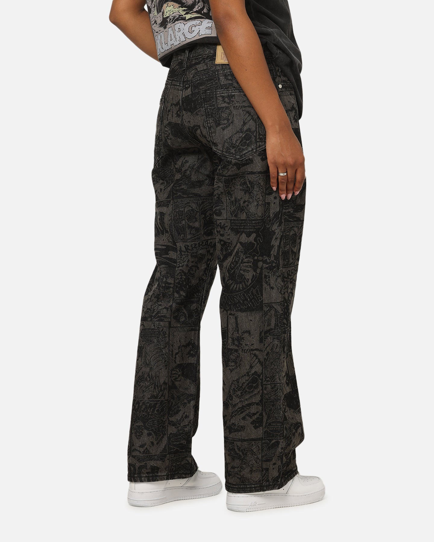 X-Large Comic Denim Pants Black