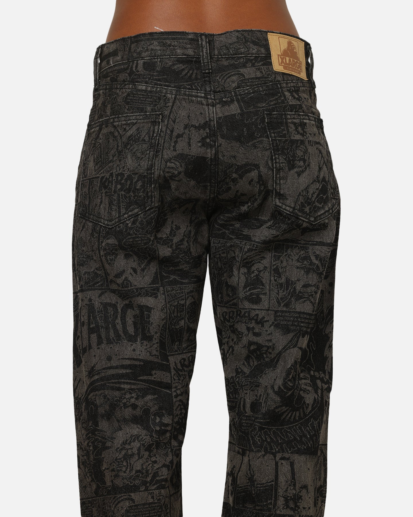 X-Large Comic Denim Pants Black