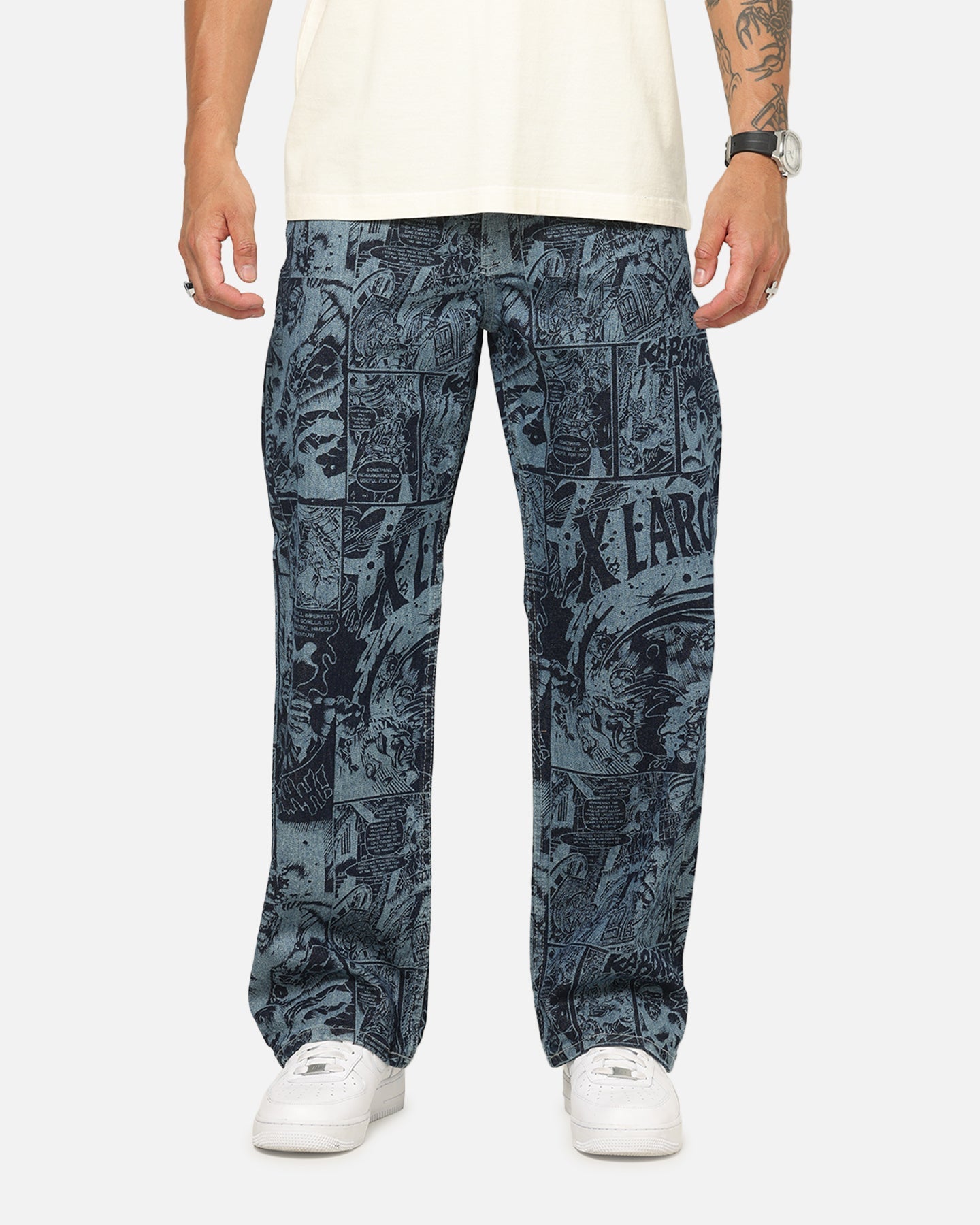 X-Large Comic Denim Pants Indigo