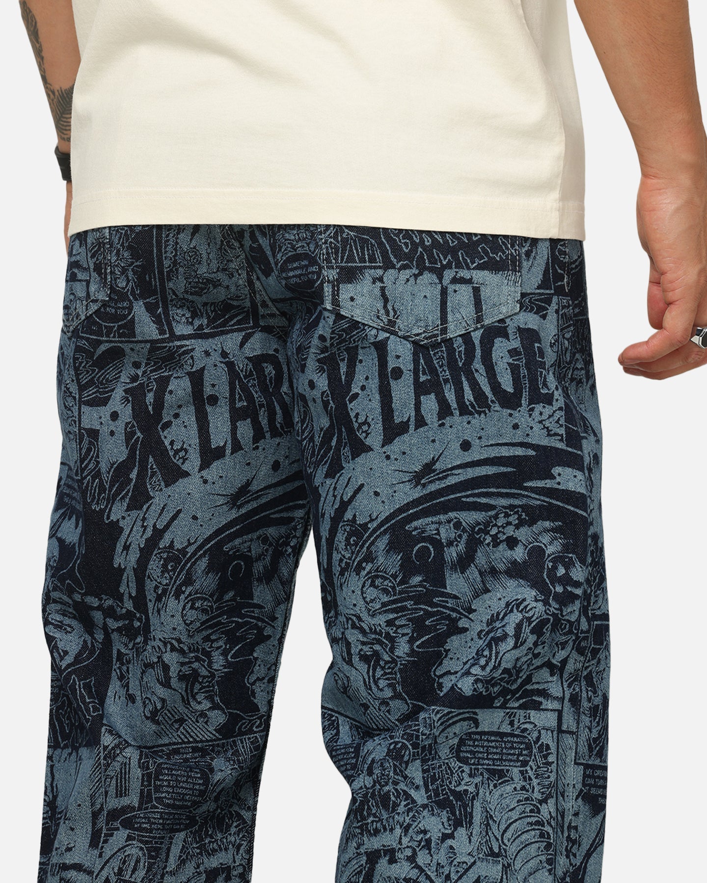 X-Large Comic Denim Pants Indigo