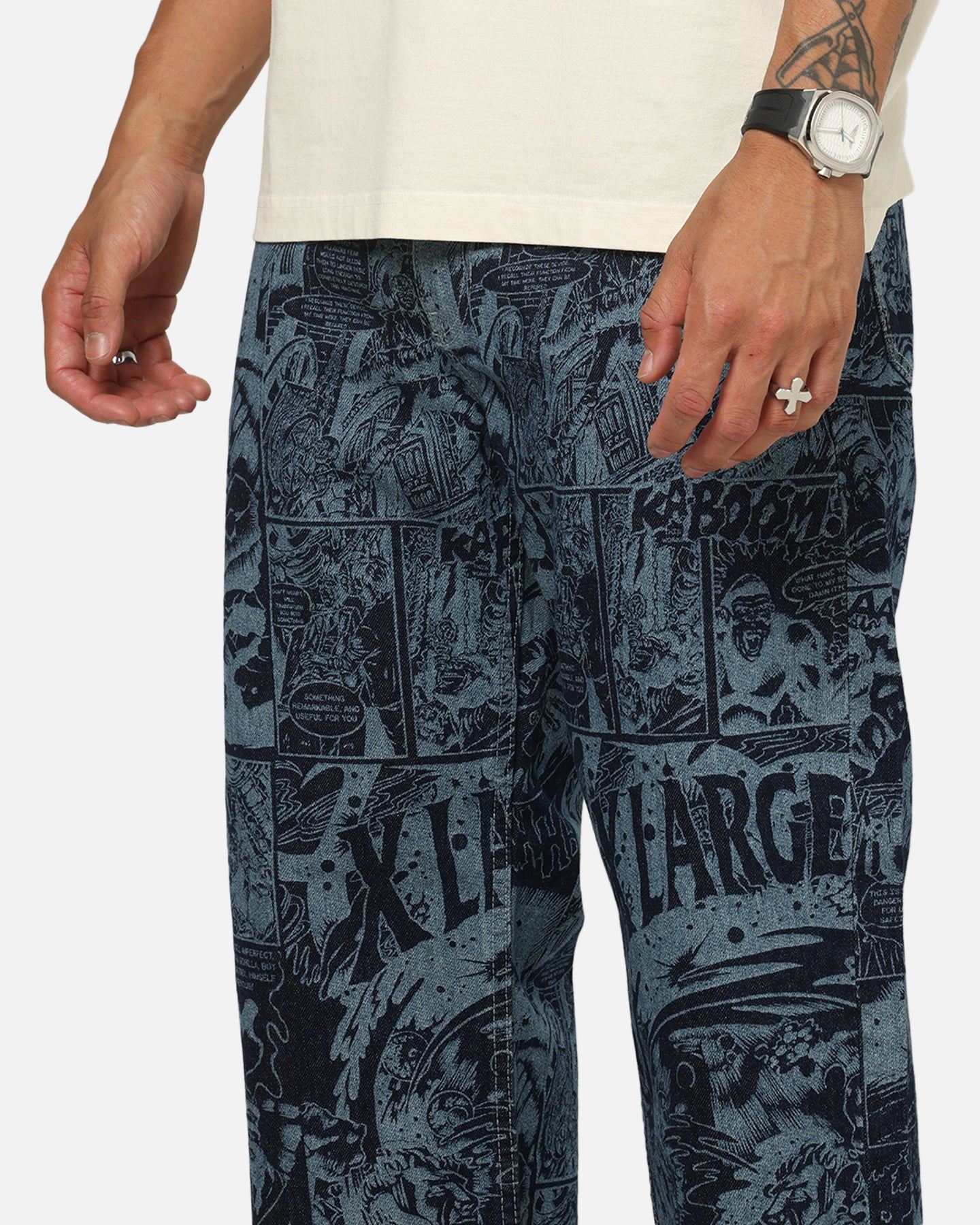 X-Large Comic Denim Pants Indigo