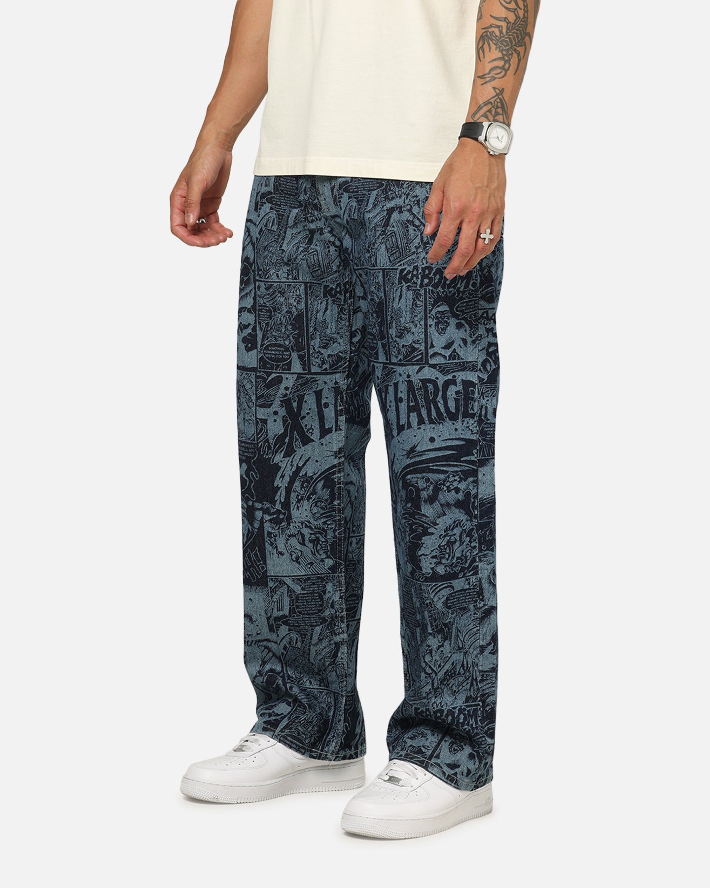 X-Large Comic Denim Pants Indigo