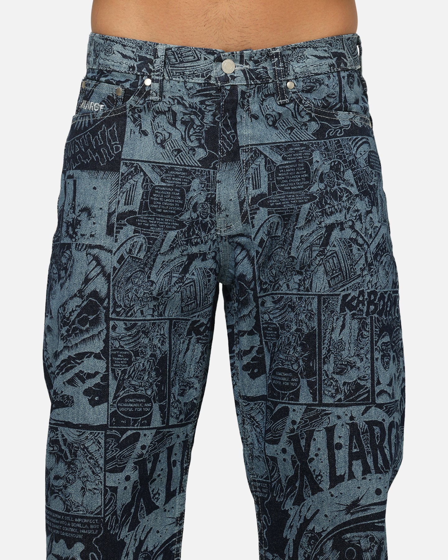 X-Large Comic Denim Pants Indigo